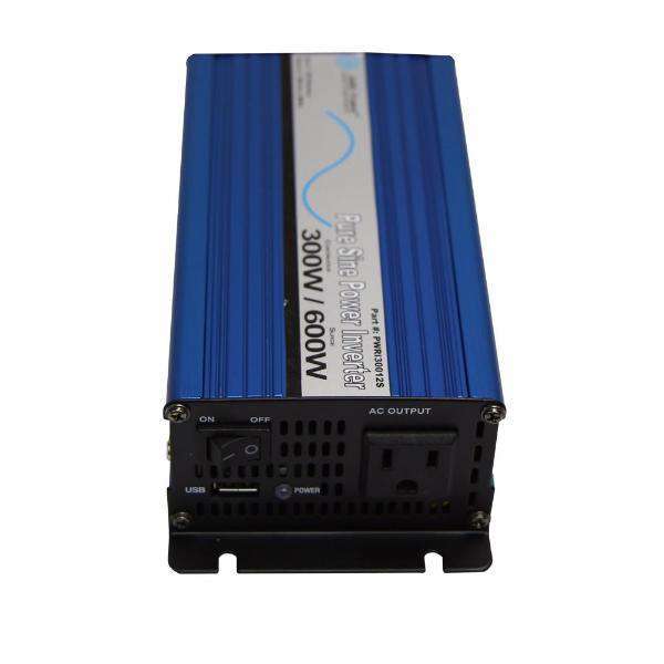 Aims Power PWRI30012S 300W Pure Sine Wave Inverter with USB Port - Reliable Power for RVs, Camping & Emergency Backup
