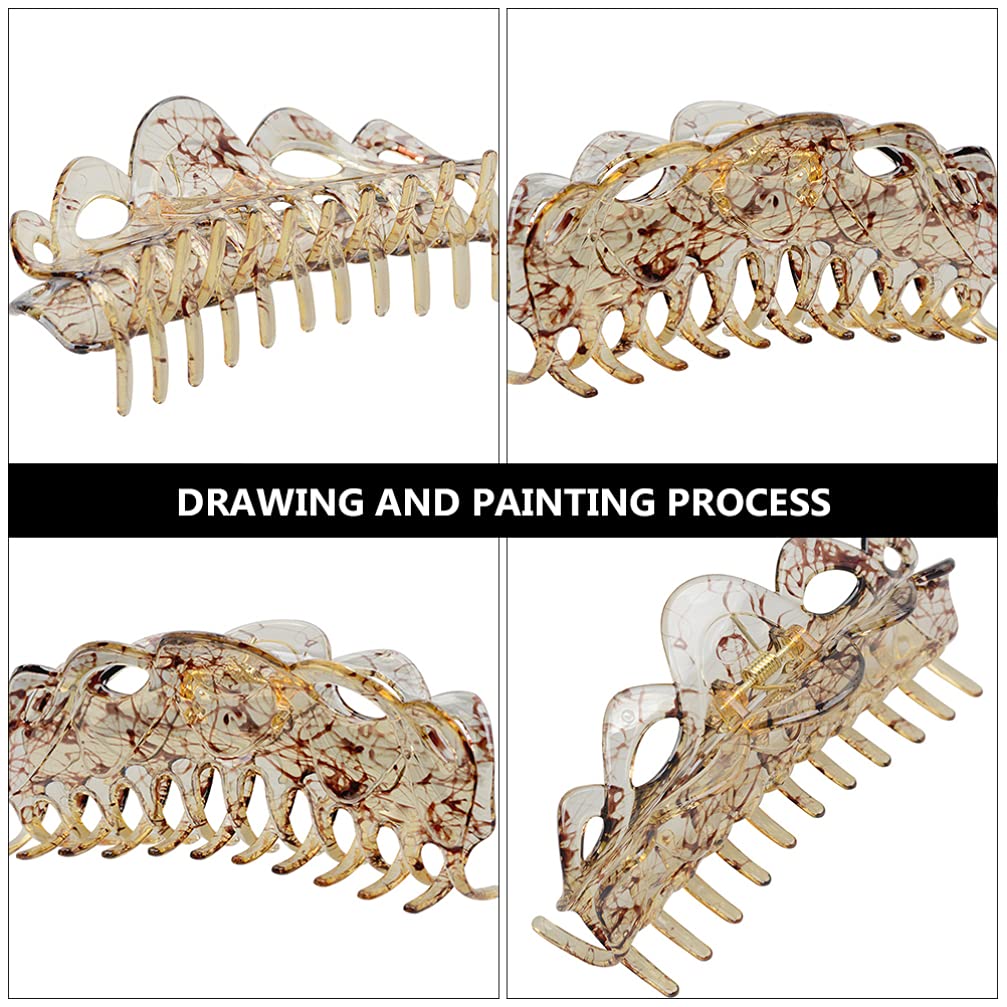 Beaupretty Large Hair Claw Clips for Women - Anti-Scratch Resin Hollow-Out Hair Pins, Non-Slip Hair Holder Accessories for Thick Hair - Perfect for Work, Parties and Everyday Styling