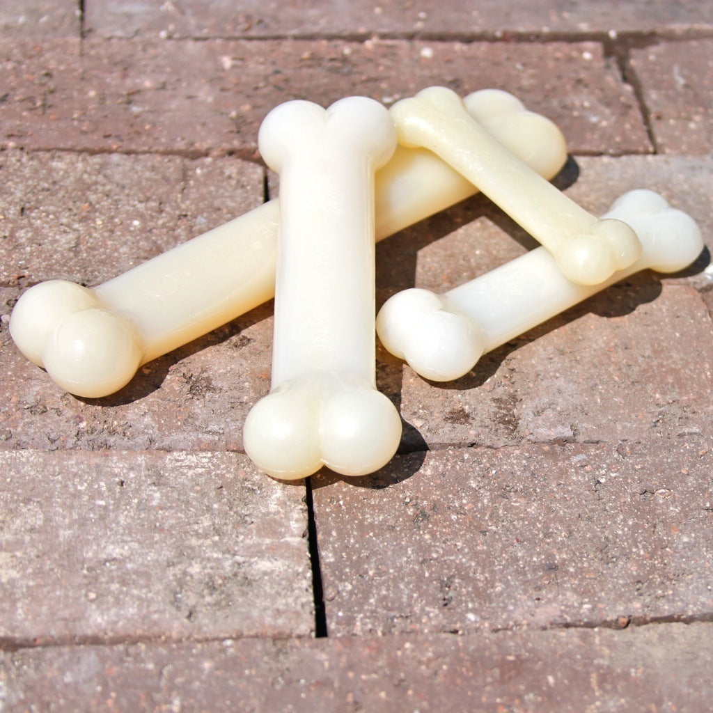 Nylabone Original Bone Dog Chew Toy - Durable Puppy Teething Chew for Small, Medium & Large Dogs - Great for Aggressive Chewers & Dental Health - Perfect for Indoor & Outdoor Playtime