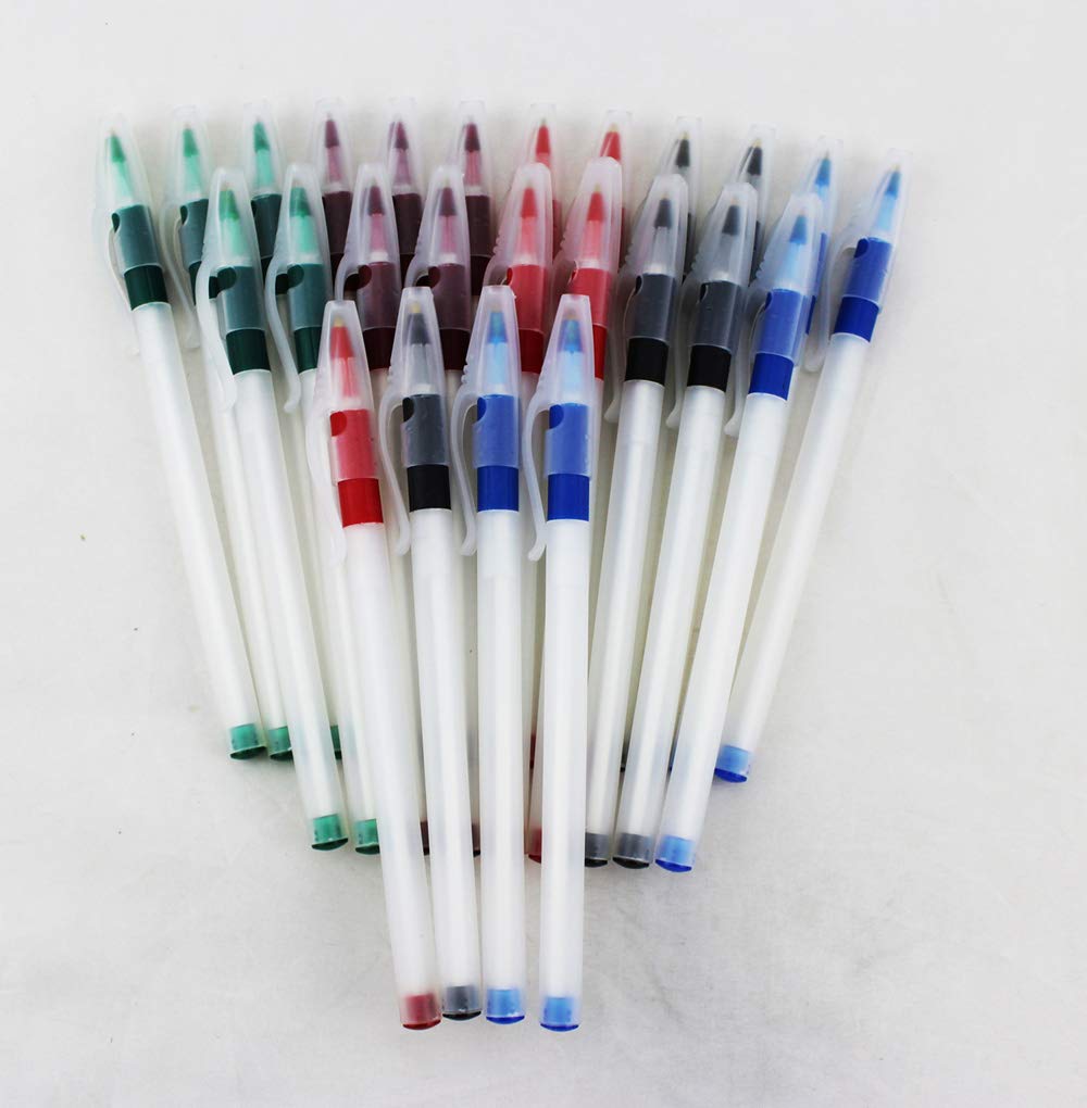 EZPENCILS & GIFTS Bulk Blank Translucent Pens with Black Ink - 10-Pack Assorted Color Grip Accent Pens for Office, School & Gifts - Smooth Writing Apprise Pens for Note Taking, Journaling & Business Use