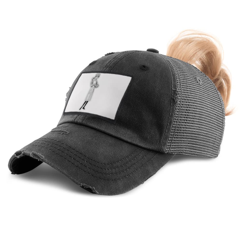 Women's High Ponytail Chef Hat - Vintage Style Professional Cooking Cap for Female Cooks | Perfect for Restaurants, Bakeries & Home Kitchen Use