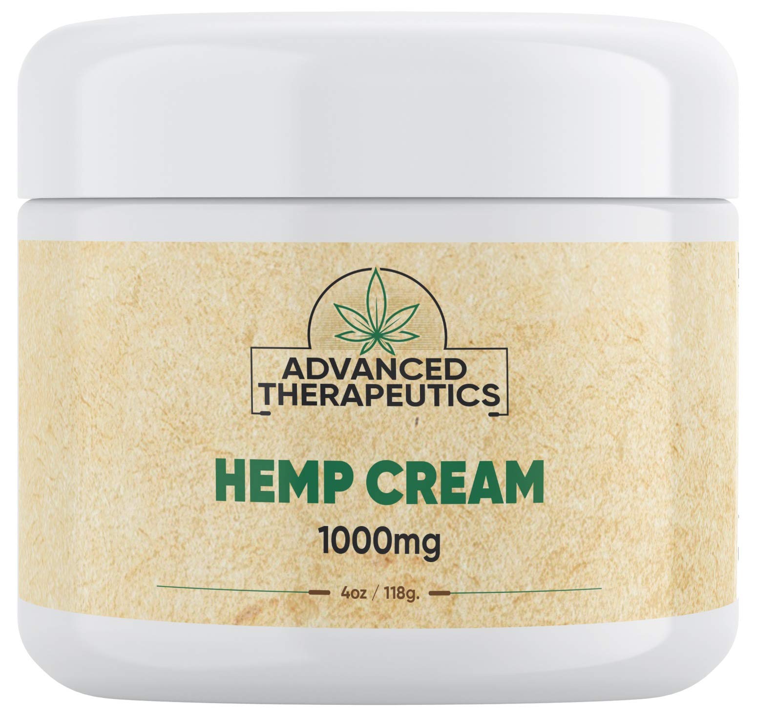 Premium Hemp Cream 1000mg with Arnica - 4oz Muscle & Joint Relief for Stiff Neck, Back, Knees - 24-Hour Pain Relief - Natural Therapy for Athletes, Office Workers & Seniors