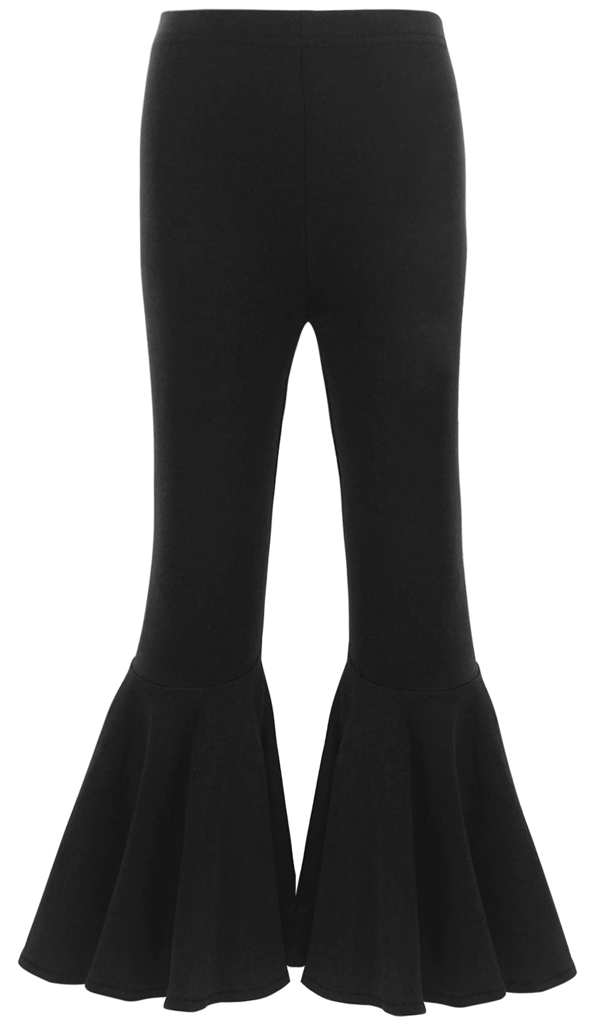 Happy Cherry Baby Girls Bell Bottom Flare Pants - Soft Cotton Ruffle Leggings for Toddlers & Kids | Perfect for Playdates, Parties & Everyday Wear