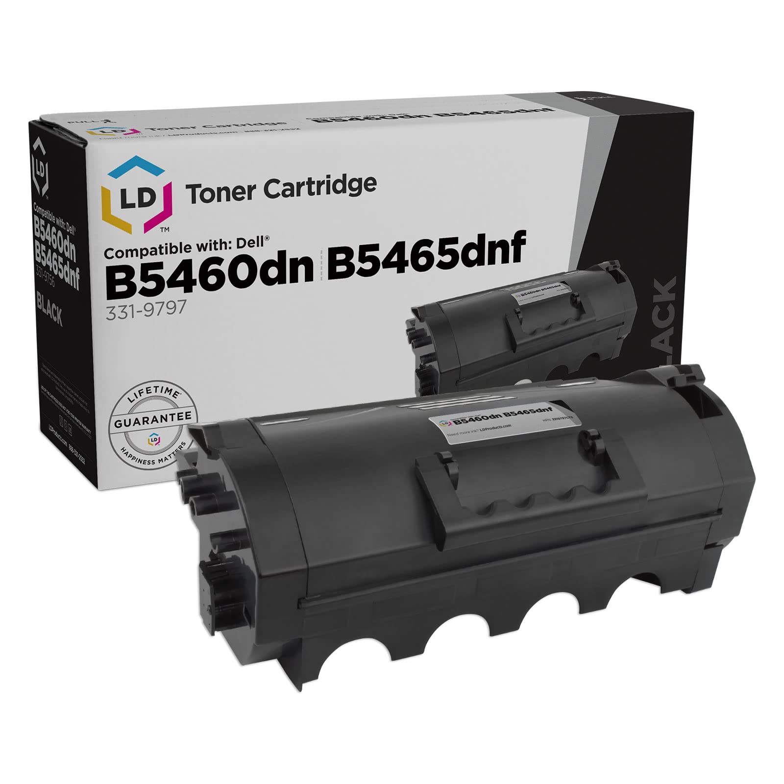 LD Products Compatible Black Toner Cartridge Replacement for Dell 331-9797 T6J1J - Works with Dell Laser Printers B5460dn & B5465dnf | High-Quality Office & Home Printing Solution