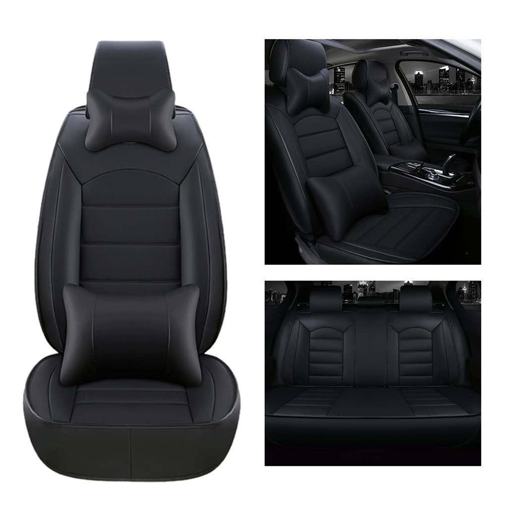 Premium PU Leatherette Car Seat Covers for Subaru WRX - Airbag Compatible Front Seat Protectors (Black) | Durable Luxury Car Accessories for Comfort & Style