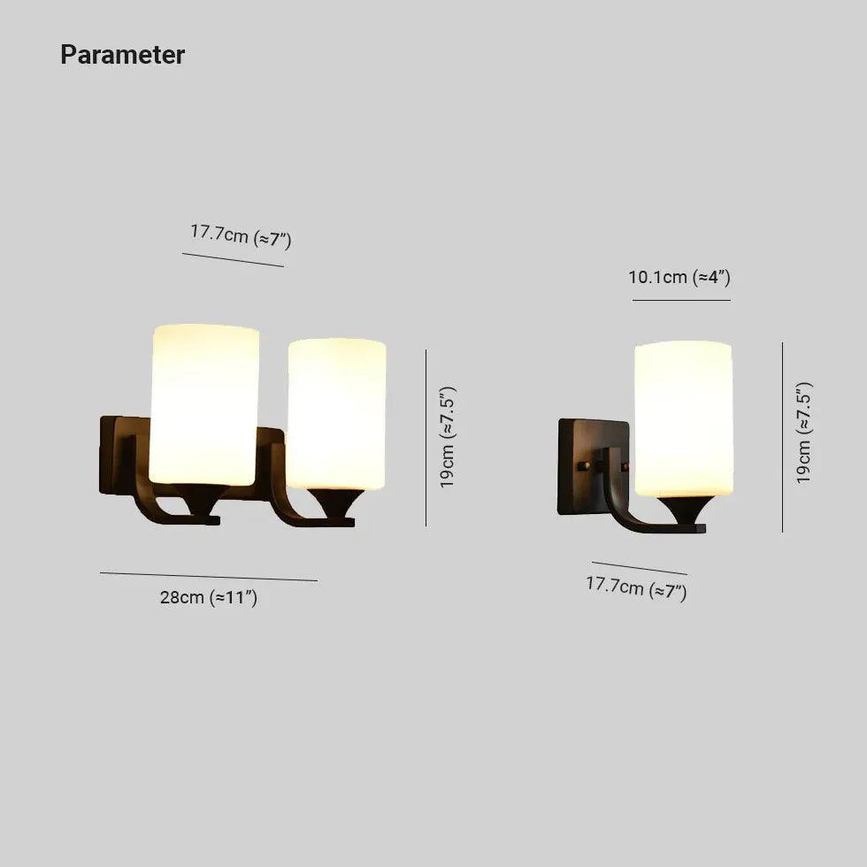 Modern Frosted Glass Cylinder Wall Lights - Sleek & Contemporary Home Lighting for Living Room, Bedroom, or Hallway