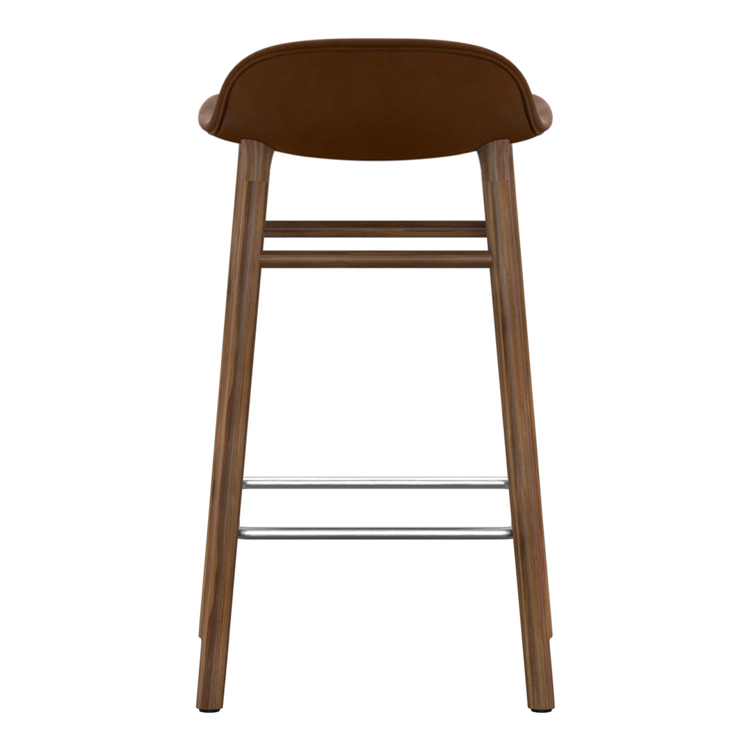 Modern Upholstered Counter Stool with Wooden Legs - Comfortable Bar Stool for Kitchen Island, Breakfast Nook & Home Decor
