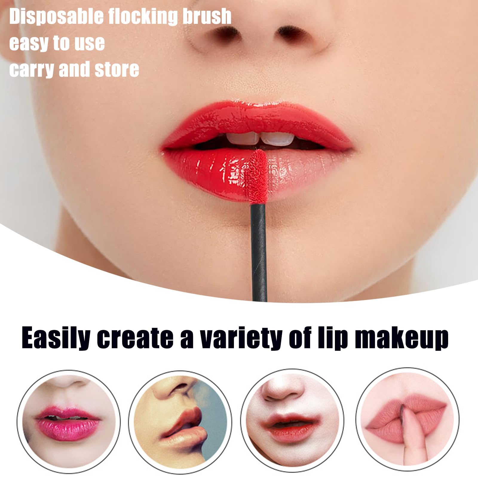 200pcs Professional Lipstick Brush Set - Makeup Lip Brush, Foundation Brush & Eyebrow Brush Travel Kit - Multicolor Multi-Functional Lip Gloss Applicator for Perfect Lipstick Application | Ideal for Travel, Home Makeup & Professional Use