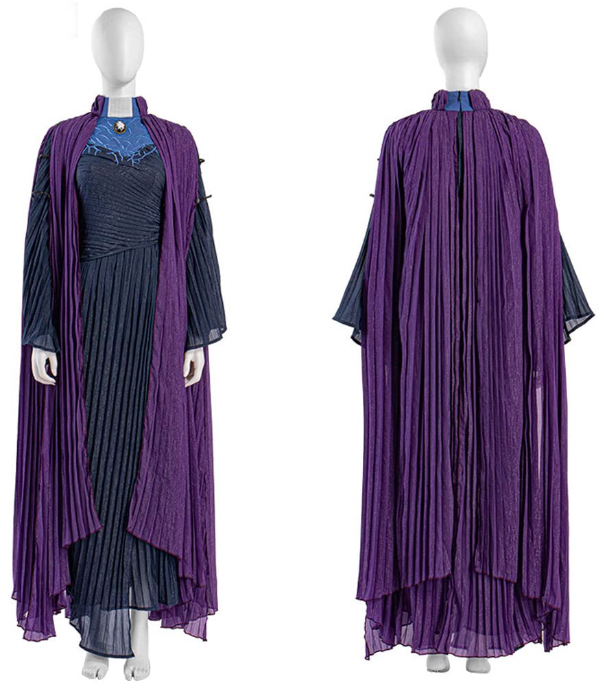 Agatha Harkness Costume for Women - WandaVision Cosplay Dress with Cloak - Full Set Outfits for Halloween Party, Comic Con & Witch Themed Events