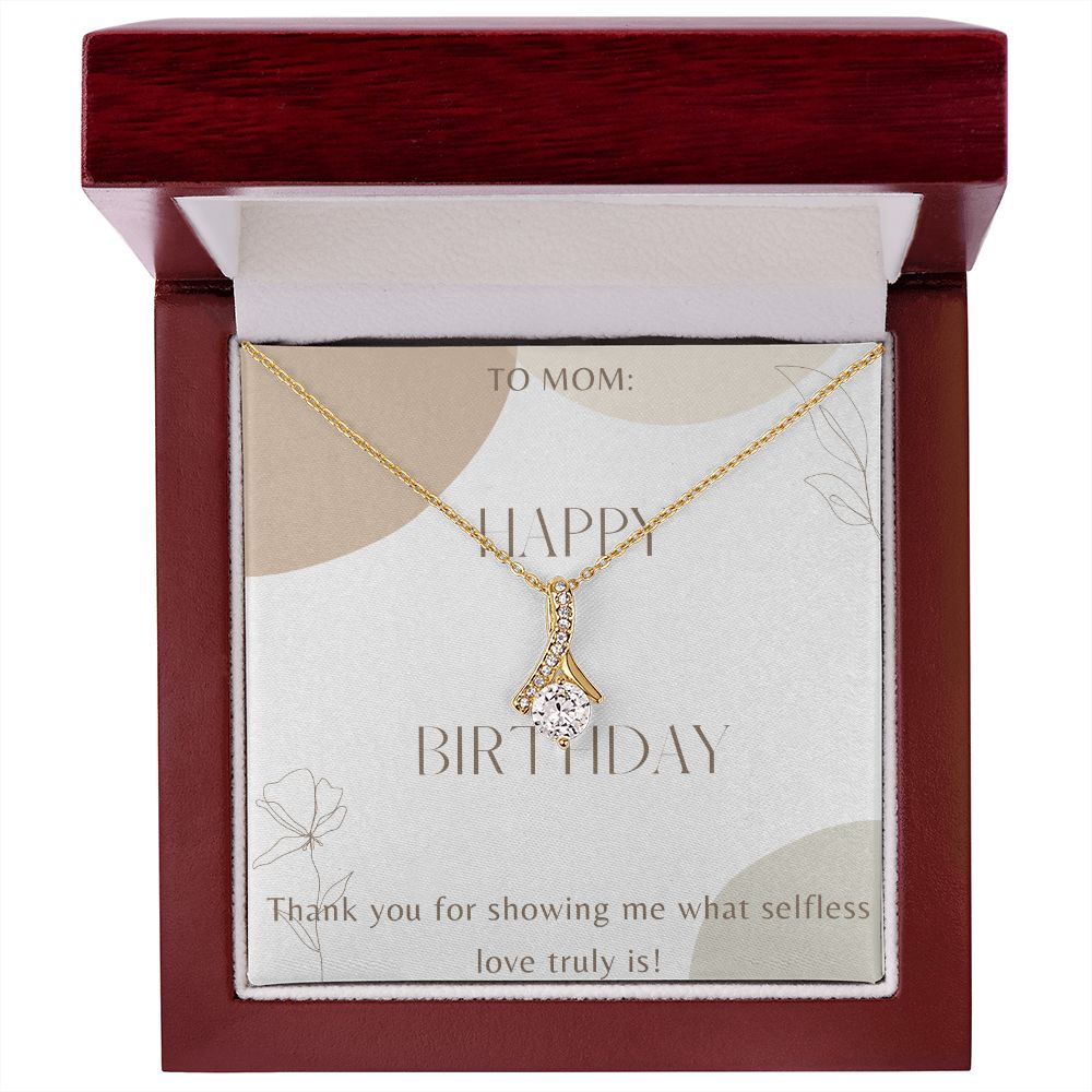 Happy Birthday Mom Jewelry - Sterling Silver Heart Necklace Gift for Mother's Birthday, Anniversary, Christmas | Perfect for Gifting, Special Occasions & Everyday Wear