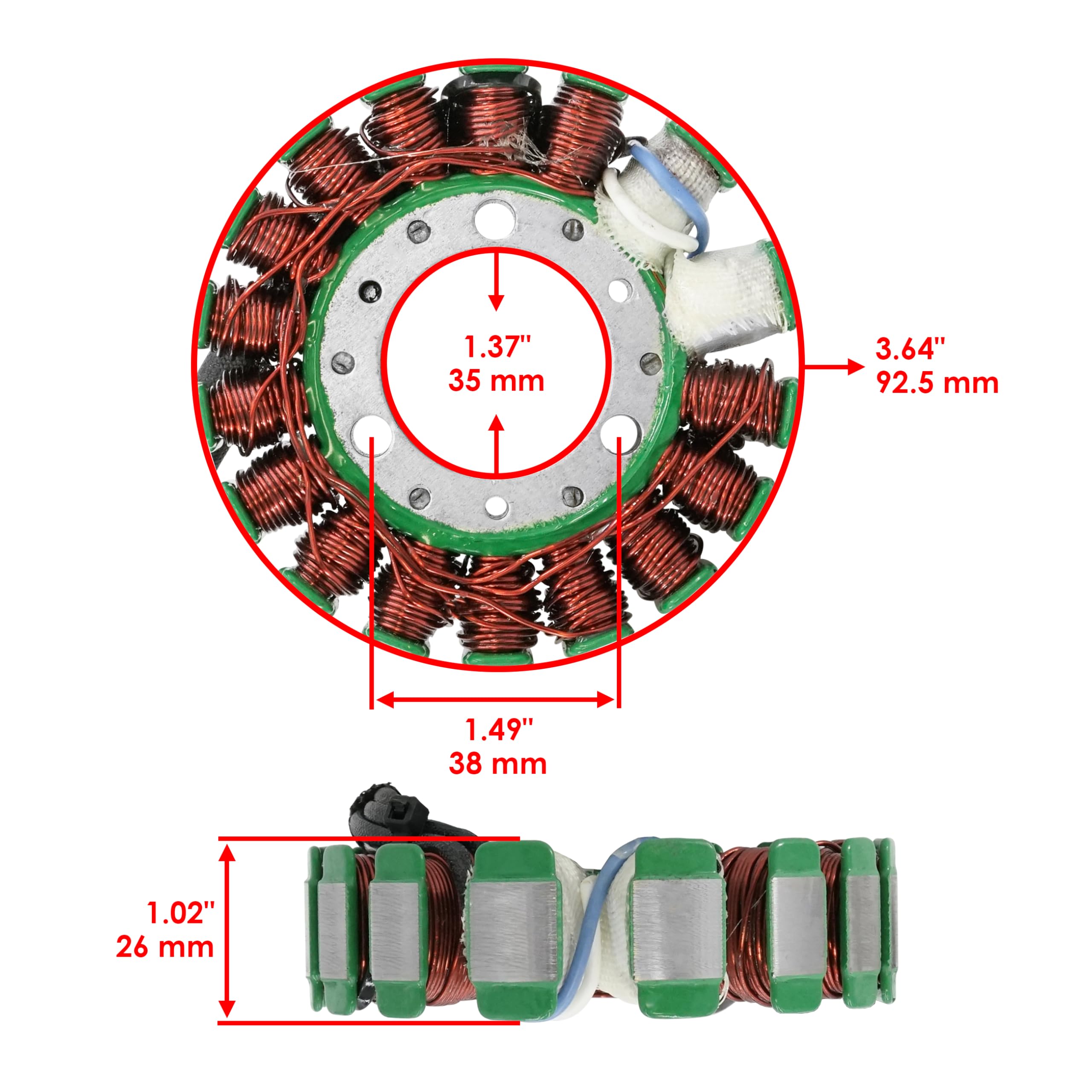 Caltric Stator Replacement for Honda TRX450R TRX-450R TRX 450R ATV (2006-2009 Models) - High Performance Magneto & Electrical System Part - Perfect for Off-Roading, Dune Riding & Trail Adventures