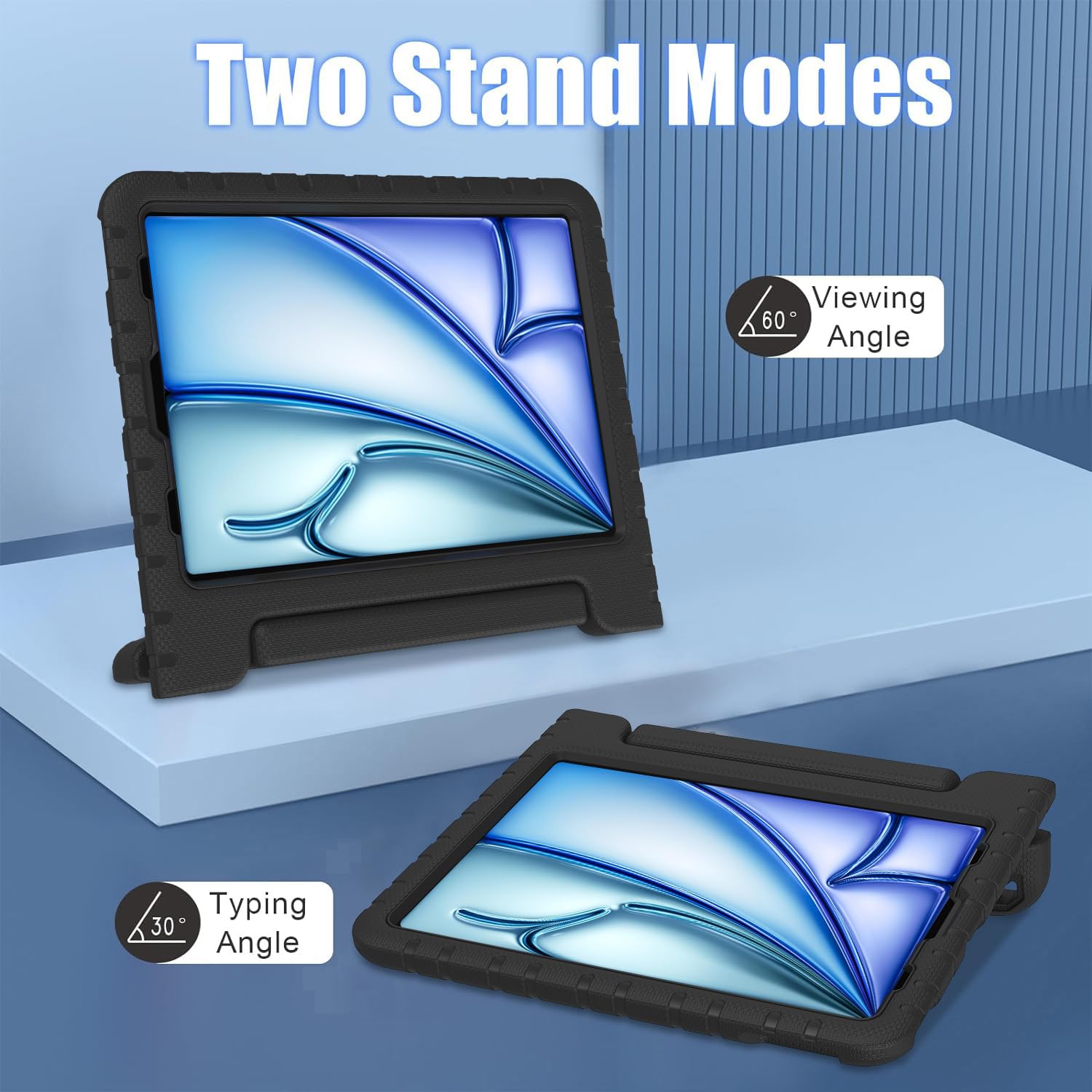 BMOUO Shockproof Kids Case for iPad Air 11-inch M3 (2025) & M2 (2024), iPad Air 5th Gen (2022) & 4th Gen (2020) 10.9