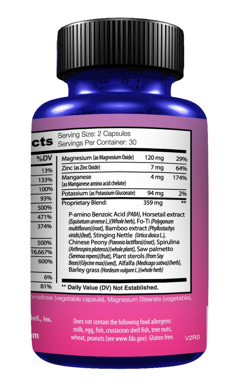 Premium Hair Growth Formula with 5000mcg Biotin & Hydrolyzed Collagen - Stimulates Hair Growth & Skin Radiance | Hair, Skin & Nails Supplement for Men & Women | 60 Capsules (30-Day Supply) | Perfect for Thinning Hair, Brittle Nails & Dull Skin Care Routine