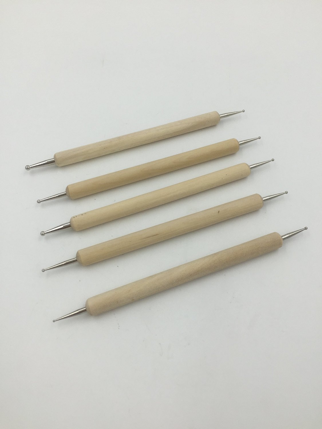 CHENGYIDA 5-Pack Leather Crafting Tools Set - Professional Modeling Stylus, Spoon Tip Stitching Tools for Leatherworking, DIY Projects & Bookbinding (Great for Carving, Embossing & Shaping Leather)