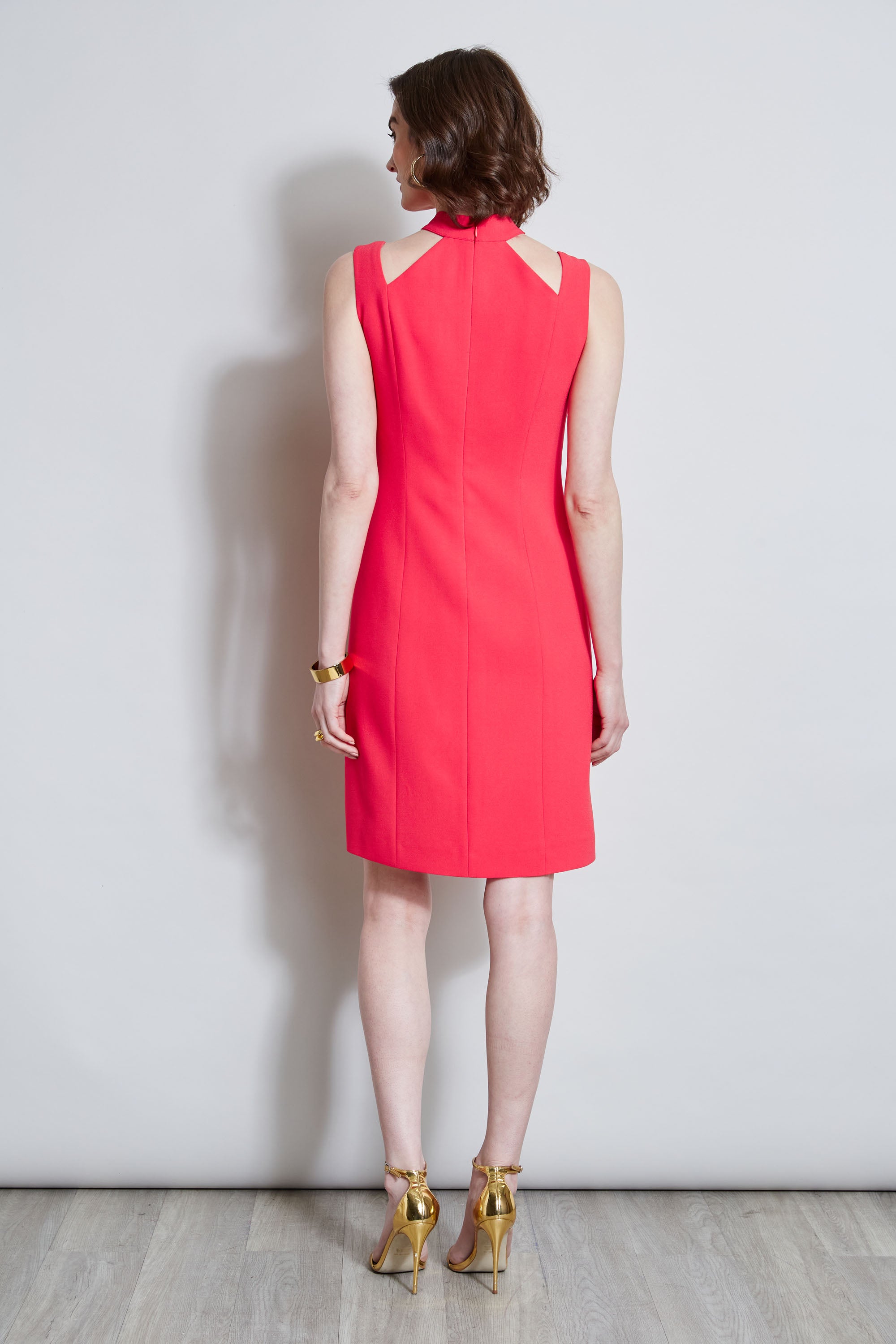 Elegant Mock Neck Cut Out Dress for Women - Stylish Party & Evening Wear - Perfect for Date Nights, Cocktail Parties & Special Occasions