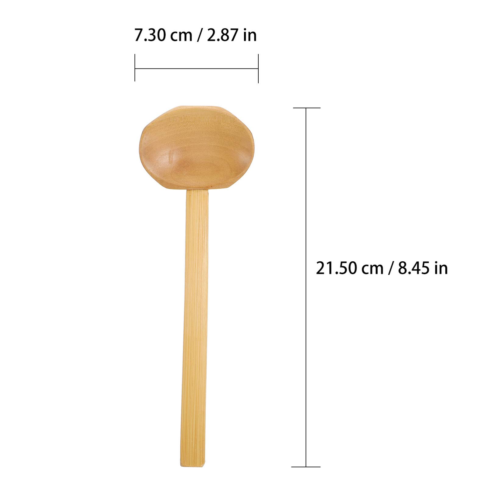 2-Piece Cabilock Bamboo Hot Pot Spoon Set - Soup Ladle, Strainer & Serving Spoon for Cooking, Noodles & Kitchen Use - Vintage Wooden Hand-Pulled Noodle Tableware - Perfect for Asian Cuisine, Hot Pot Parties & Home Cooking