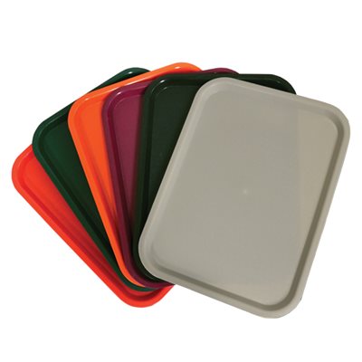 Nella 12 x 16 Fast Food Tray - Orange Color Durable Plastic Serving Tray for Restaurants, Cafes, and Catering Events | Perfect for Food Service, Buffets, and Outdoor Dining