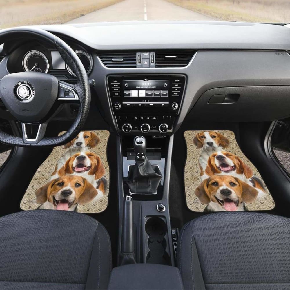 Funny Beagle Car Floor Mats for Dog Lovers - Waterproof & Non-Slip Pet Accessories for Cars, SUVs & Trucks | Perfect Gift for Beagle Owners & Dog Enthusiasts