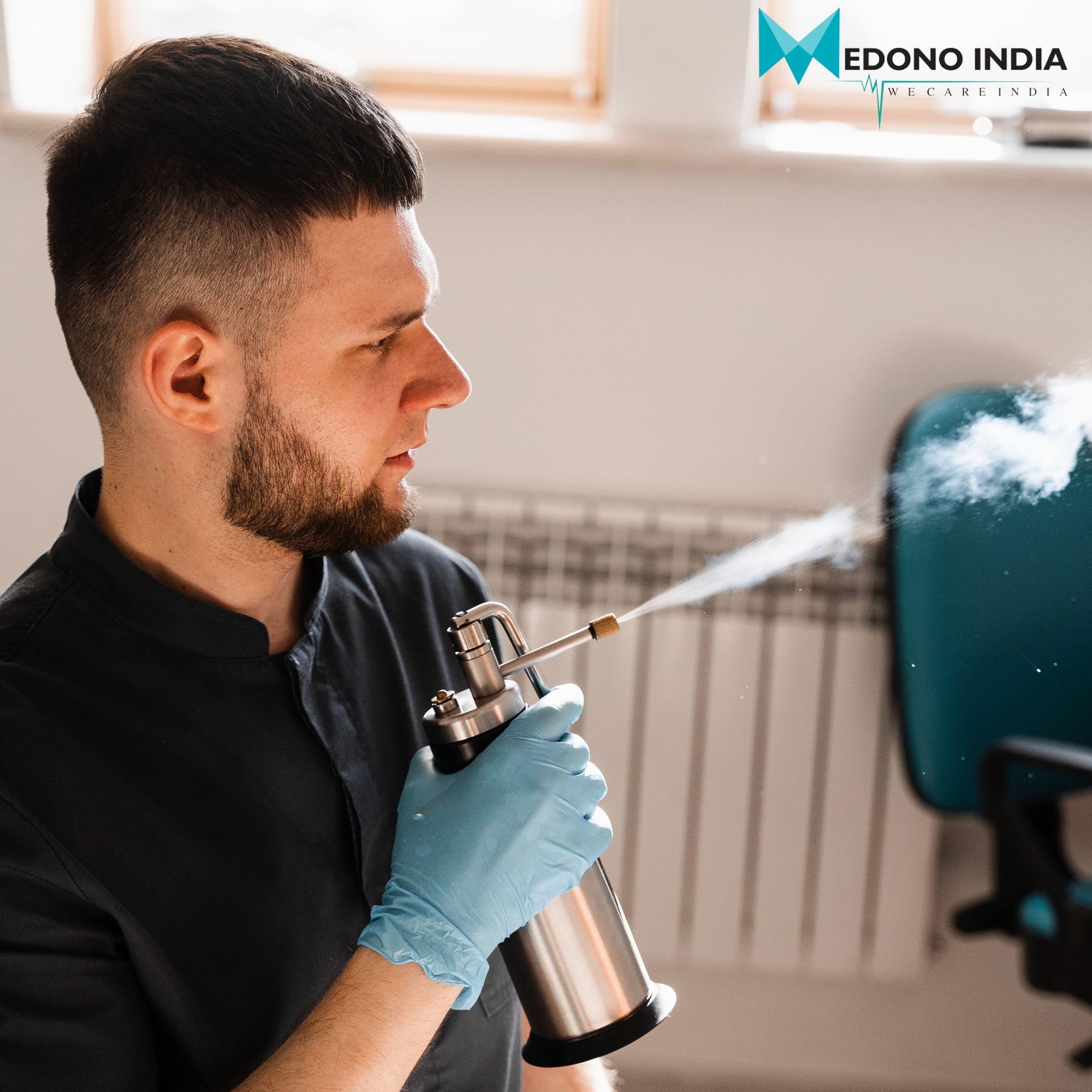 Mini Cryo Gun 350ML Sprayer - Reusable Liquid Nitrogen Sprayer for Dermatology & Skin Care, 5 Interchangeable Probe Tips, Portable Carry Bag Included - Perfect for Cryotherapy, Wart Removal & Skin Treatments