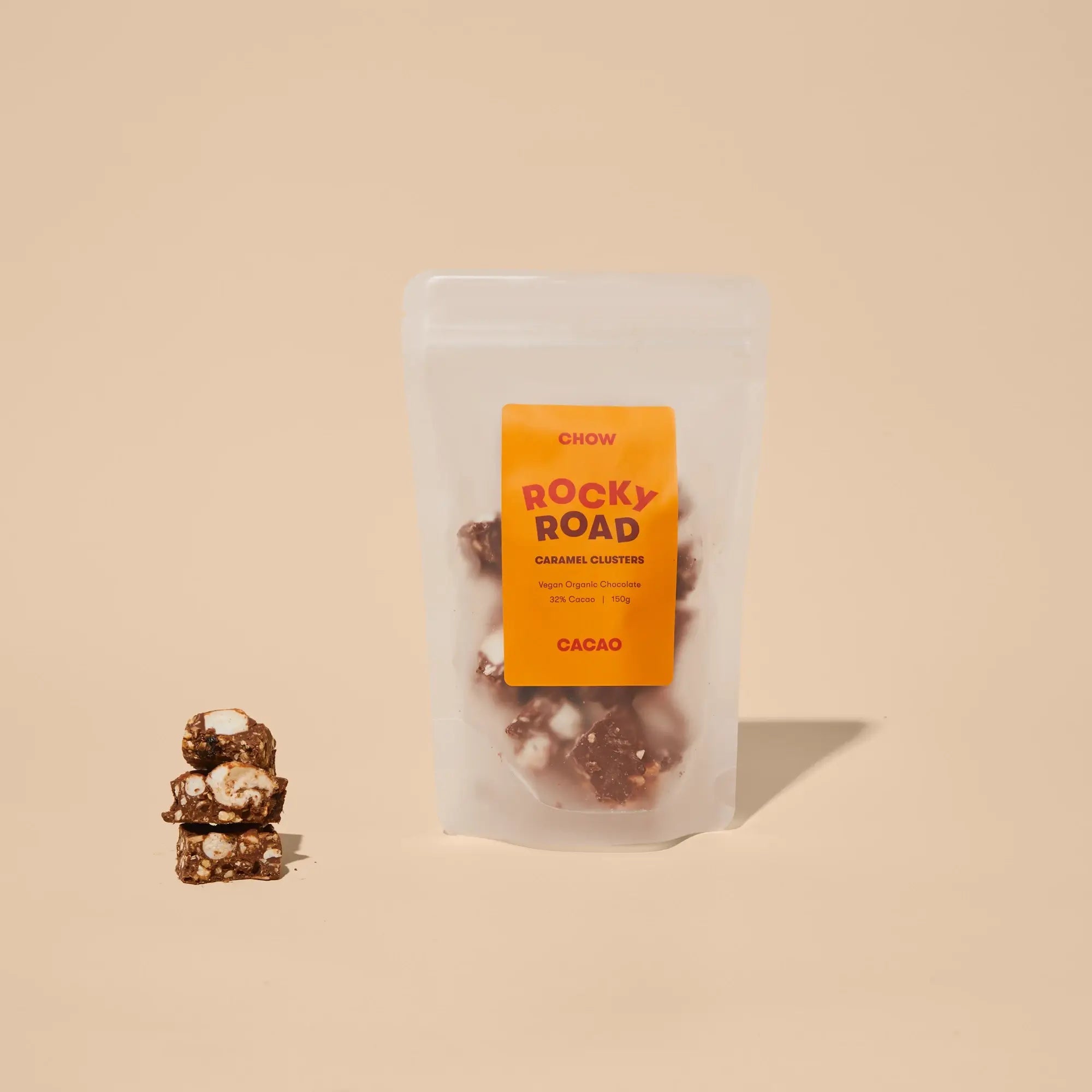 Delicious Chow Cacao Rocky Road Caramel Chocolate Bars - Perfect for Gifts, Parties & Dessert Lovers | Rich & Creamy Snack for Holidays, Birthdays & Special Occasions