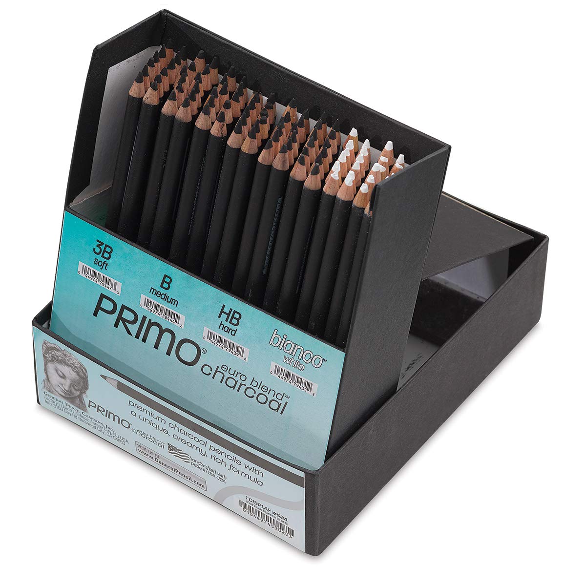 General's Primo Euro Charcoal Pencils & Sets - Premium Art Supplies for Sketching, Shading & Drawing - Perfect for Artists, Students & Professionals