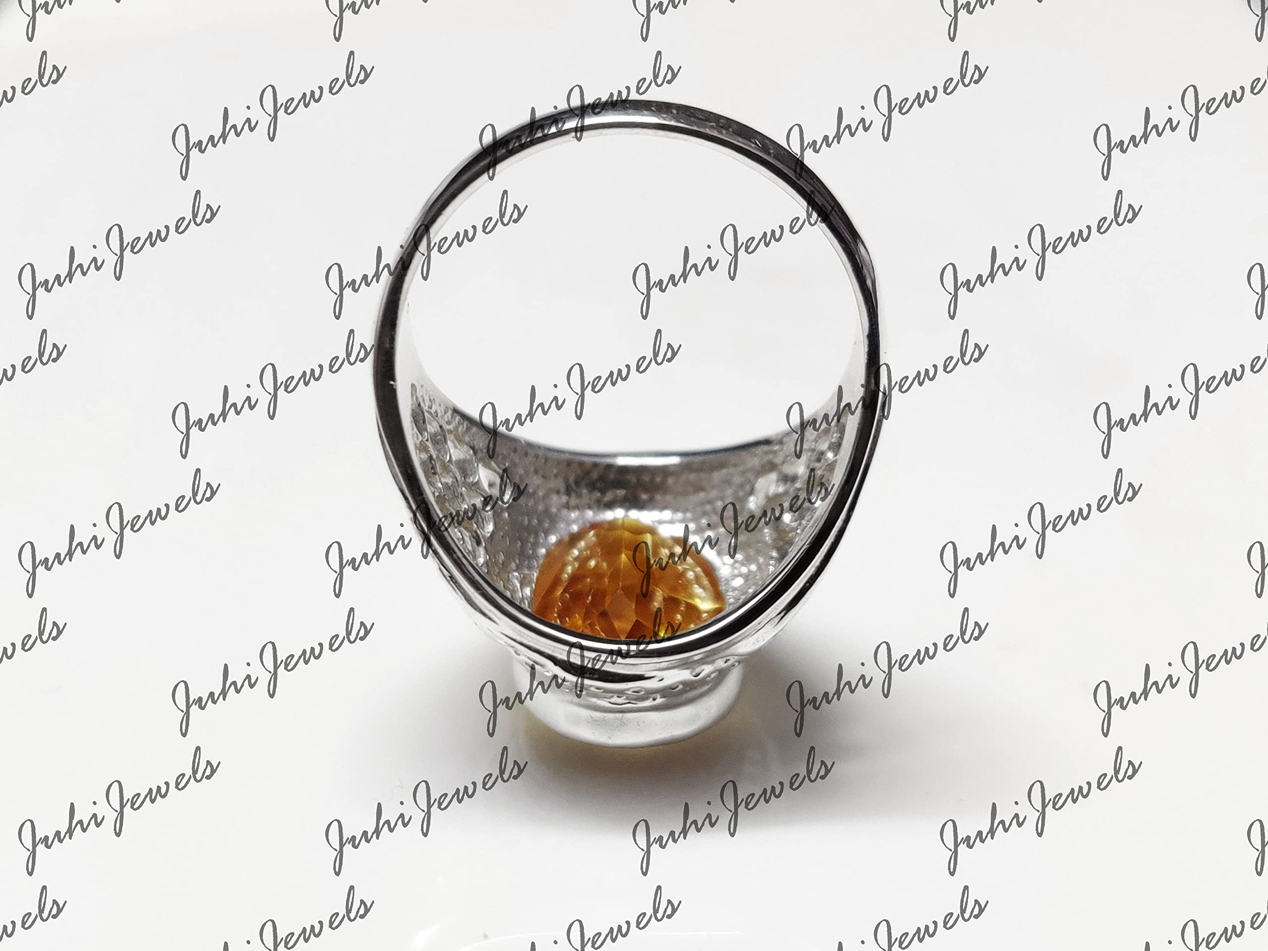 Natural Citrine Ring - 925 Sterling Silver Statement Ring with Large Citrine Gemstone | Boho & Engagement Jewelry for Women | Perfect for Weddings, Parties & Everyday Wear