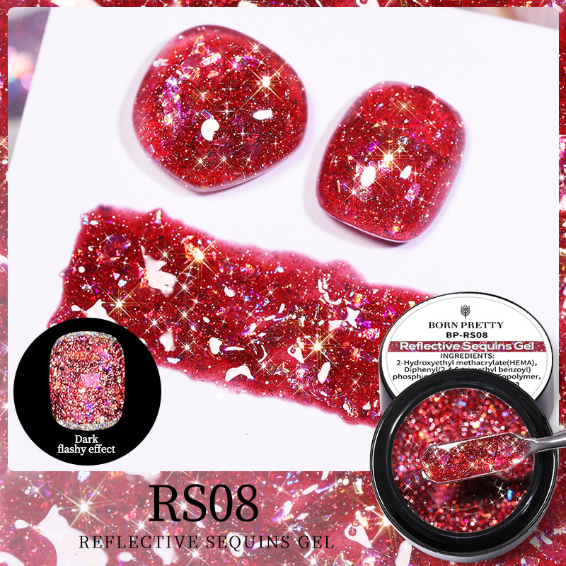 Reflective Disco Gel Nail Polish - High Shine Mirror Effect Nail Art for Parties, Clubs & Special Occasions | Born Pretty Professional Nail Salon Supplies