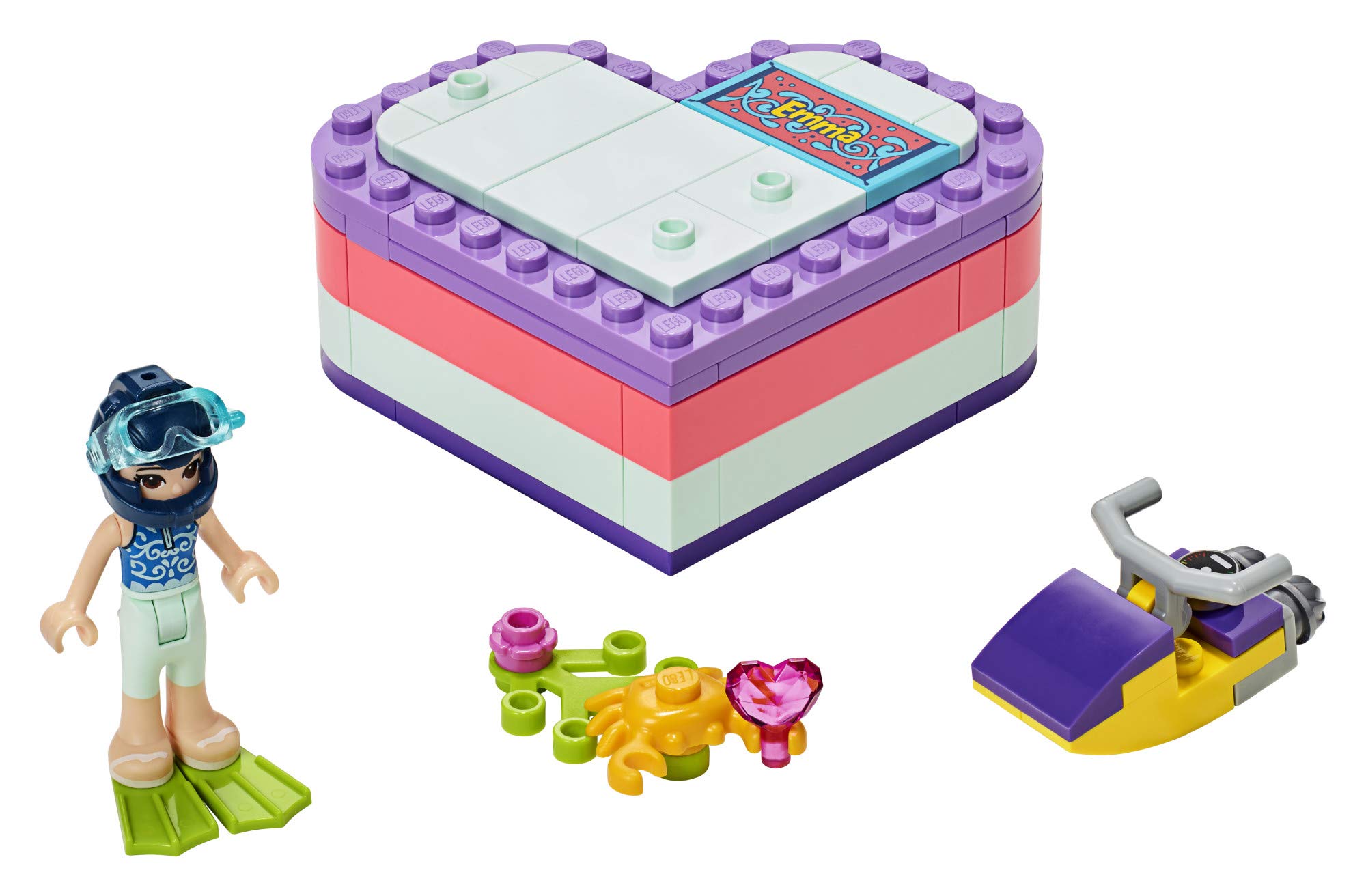 LEGO Friends Emma’s Summer Heart Box 41385 Building Kit (86 Pieces) - Creative Construction Toy for Kids Ages 6+, Perfect for Birthday Gifts & Summer Playtime