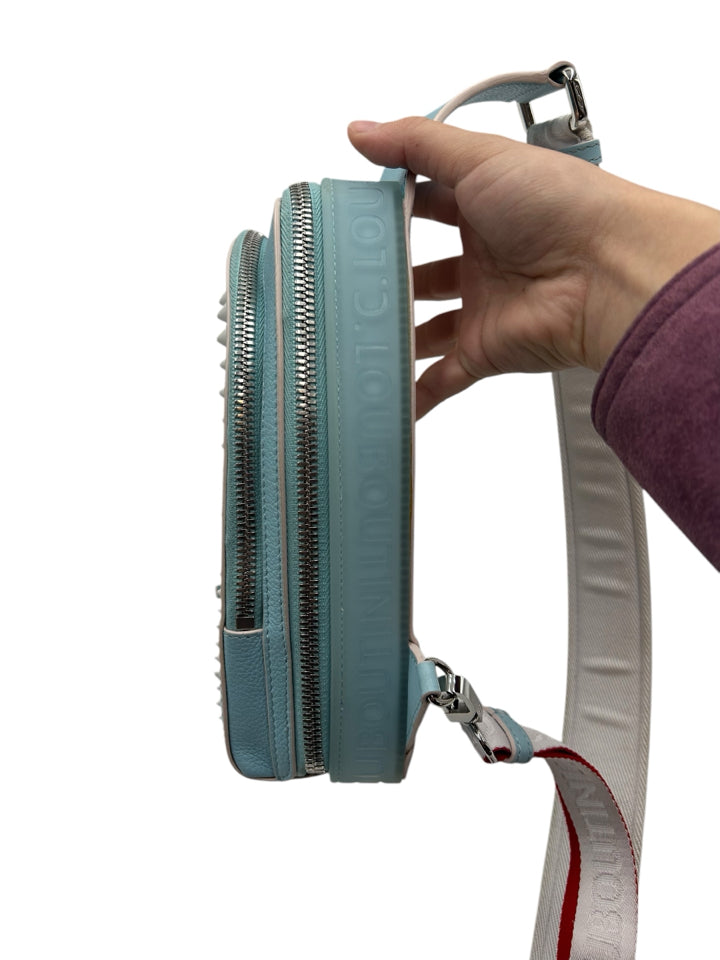 Christian Louboutin Loubifunk Leather Sling Bag for Women - Luxury Crossbody Purse with Adjustable Strap, Perfect for Parties, Travel & Everyday Use
