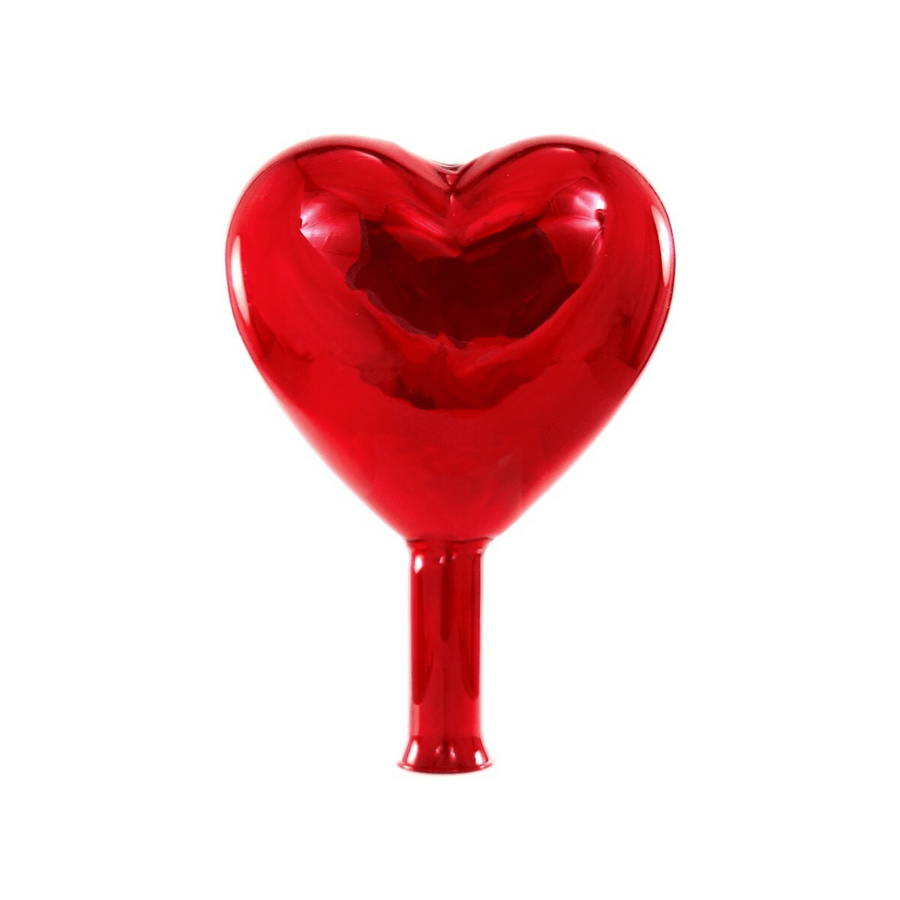Red Glass Heart Tree Topper - Elegant Christmas Tree Decoration for Holiday Home Decor, Perfect for Xmas Party & Festive Gift Giving