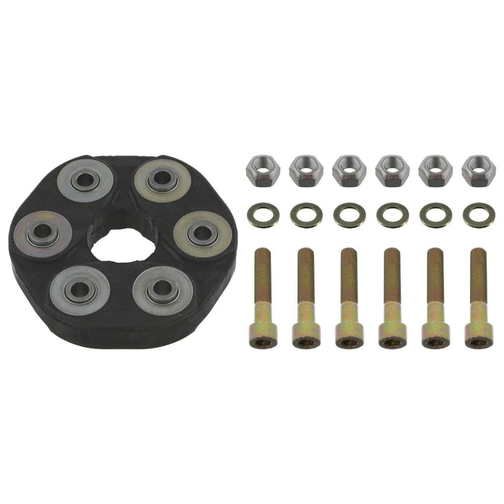 Febi Bilstein 03909 Flexible Coupling Kit - Universal Propshaft Repair Kit (1-Pack) - Perfect for Driveshaft Vibration Fix & Automotive Maintenance