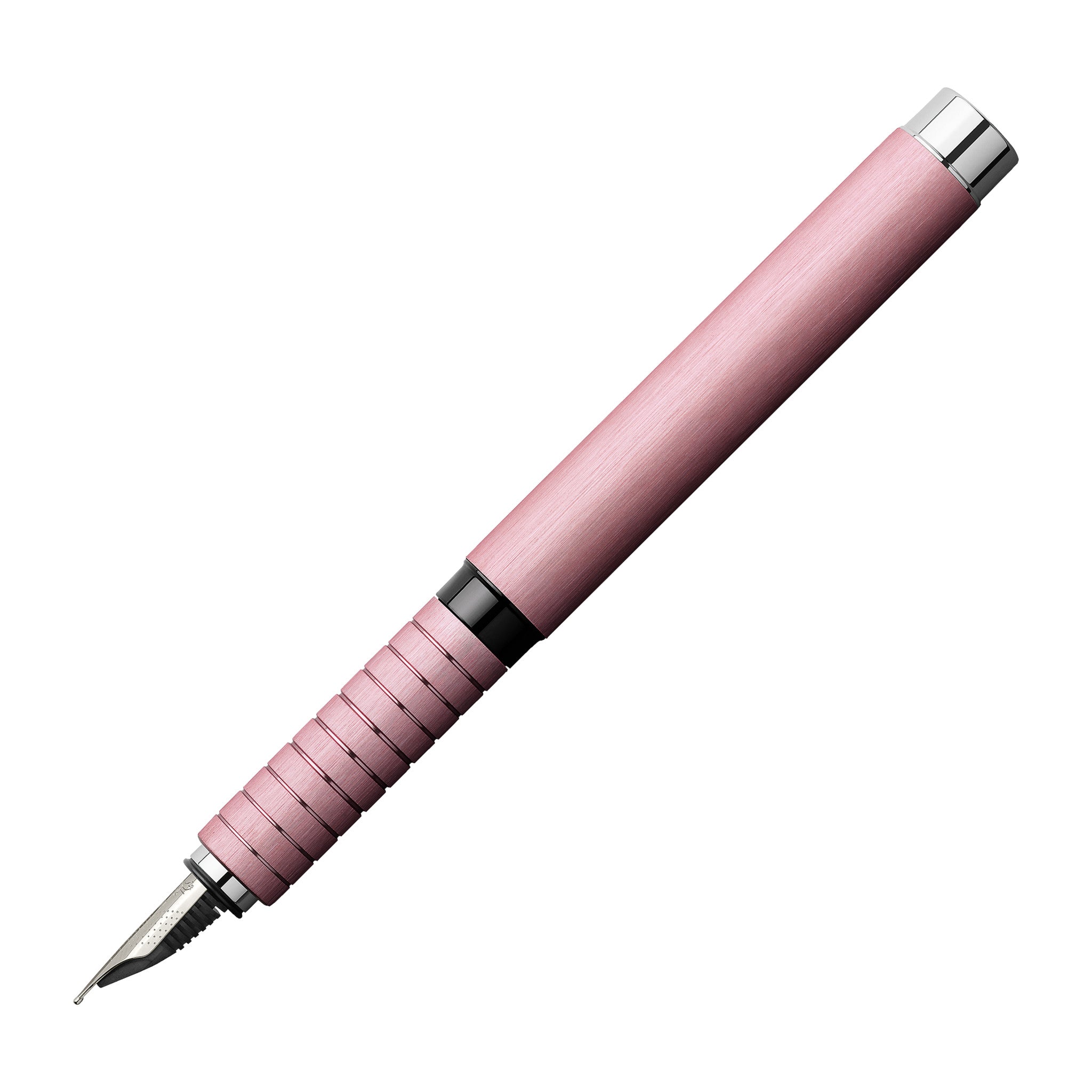 Premium Essentio Aluminum Rose Gold Fountain Pen - Elegant Writing Instrument for Calligraphy, Journaling & Gifting (Ideal for Professionals & Students)