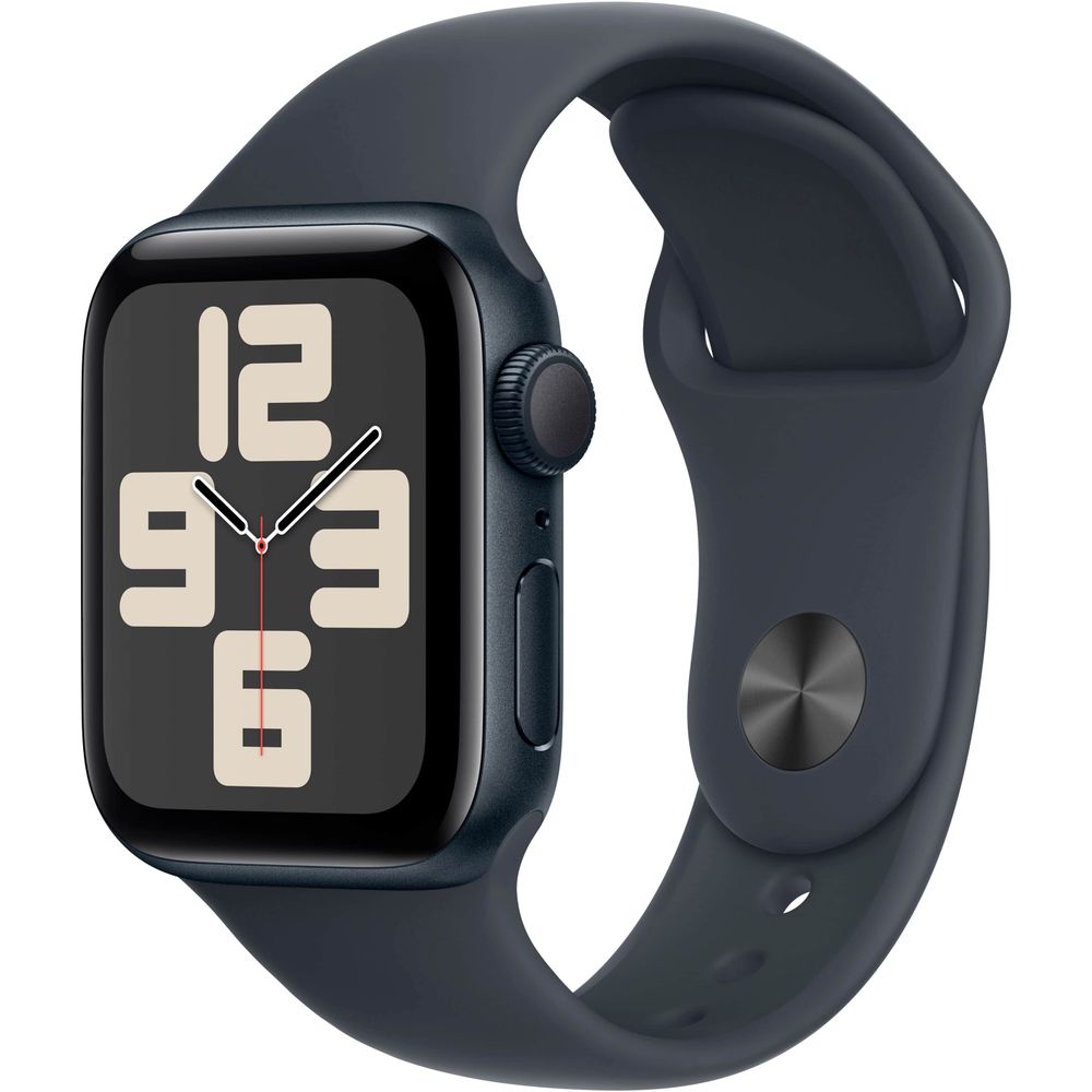 Apple Watch SE 2 (40mm) Midnight Aluminum Case with Midnight Sport Band - GPS Smartwatch for Fitness Tracking & Notifications - Perfect for Running, Workouts & Daily Use