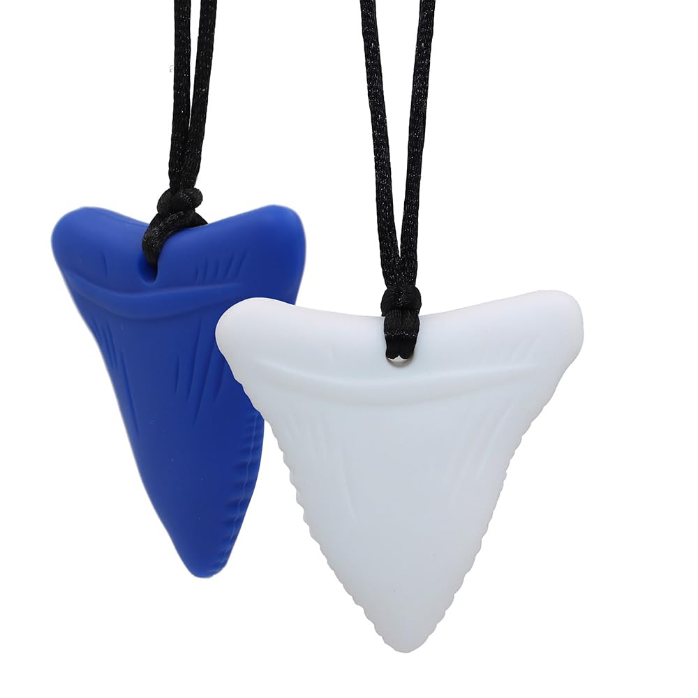 3 Pack Silicone Chewy Necklace for Sensory Kids - Autism, ADHD & Anxiety Relief Toys - Reduce Chewing & Fidgeting for Boys, Girls & Adults - Perfect for School, Travel & Stress Relief