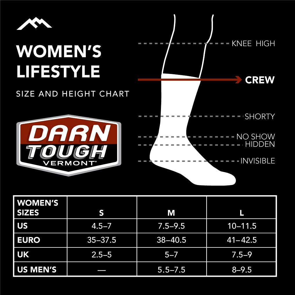 Darn Tough Vermont Animal Haus Crew Lightweight Women's Merino Wool Socks - Style 6037 - Soft, Breathable & Durable Hiking, Running & Everyday Wear Socks for Women