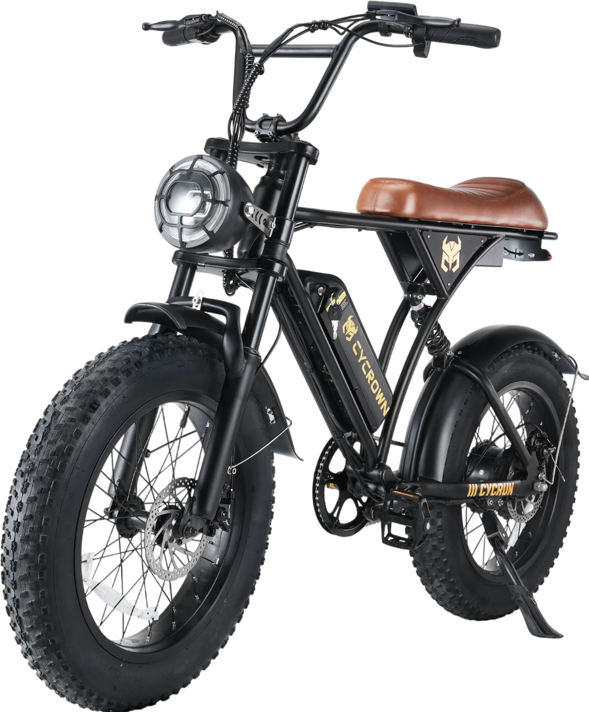 Cycrown CycRun Vintage Moped Electric Bike - 750W Motor, 374Wh Removable Battery, 20 MPH Speed, 38 Mile Range - Perfect for Urban Commuting & Leisure Rides