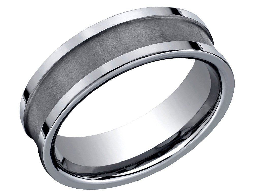 7mm Comfort Fit Tungsten Wedding Band Ring for Men - Durable, Scratch-Resistant, Hypoallergenic - Perfect for Everyday Wear, Anniversaries & Special Occasions