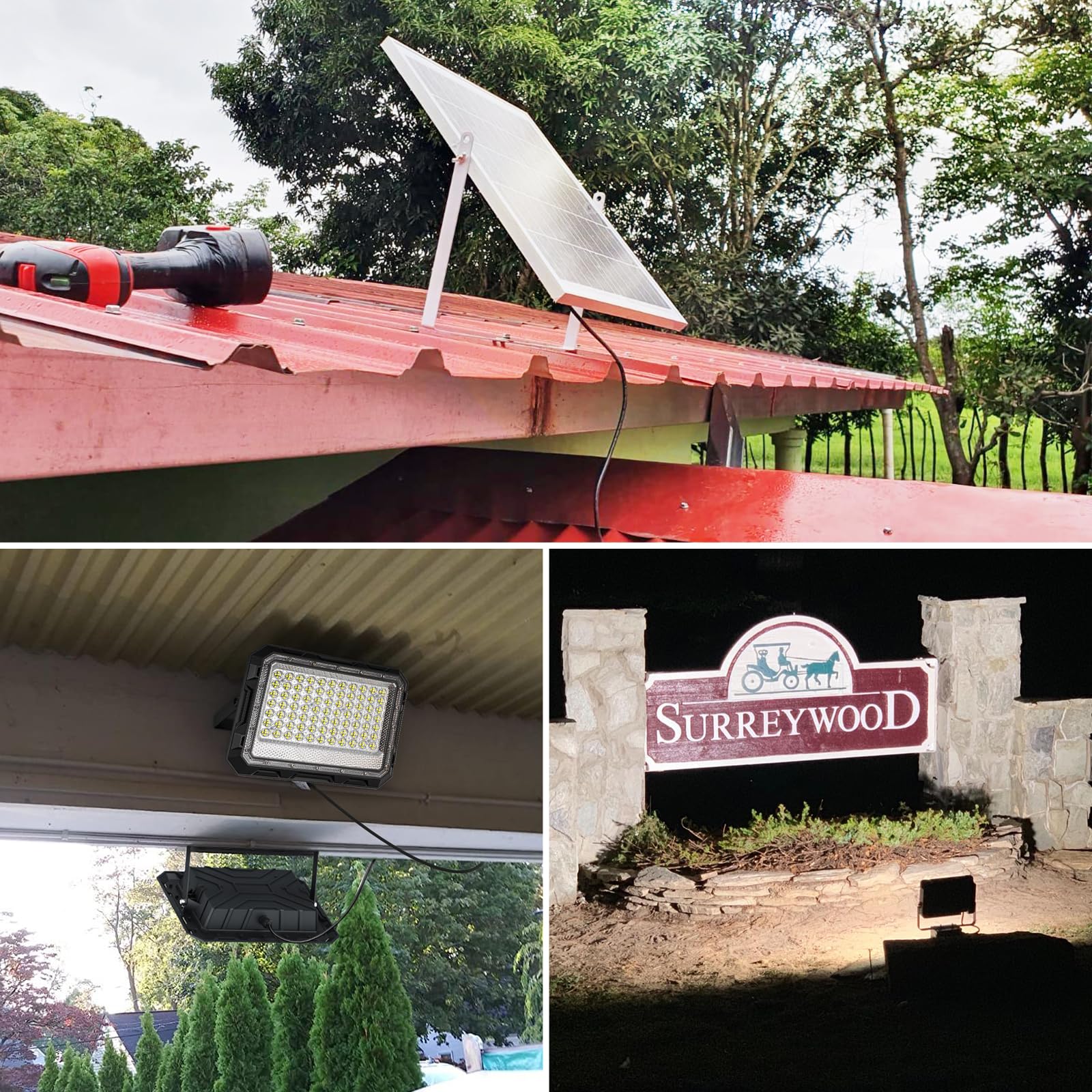 150W Solar Flood Light Outdoor - 1500 Lumens 385 LED IP65 Waterproof Security Light with Remote Control | Dusk to Dawn Solar Powered LED Floodlight for Yard, Garden, Driveway, Patio & Backyard Lighting