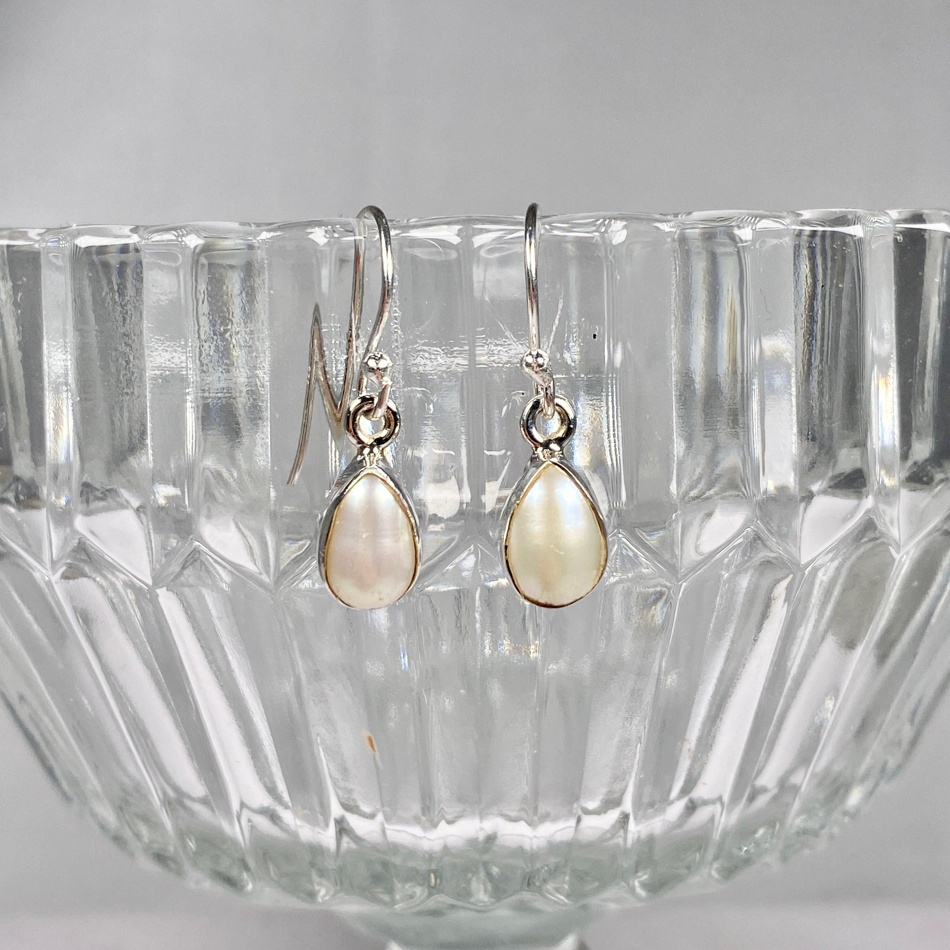 Elegant Pearl Petite Teardrop Earrings R2363 PLD - Perfect for Weddings, Parties & Special Occasions