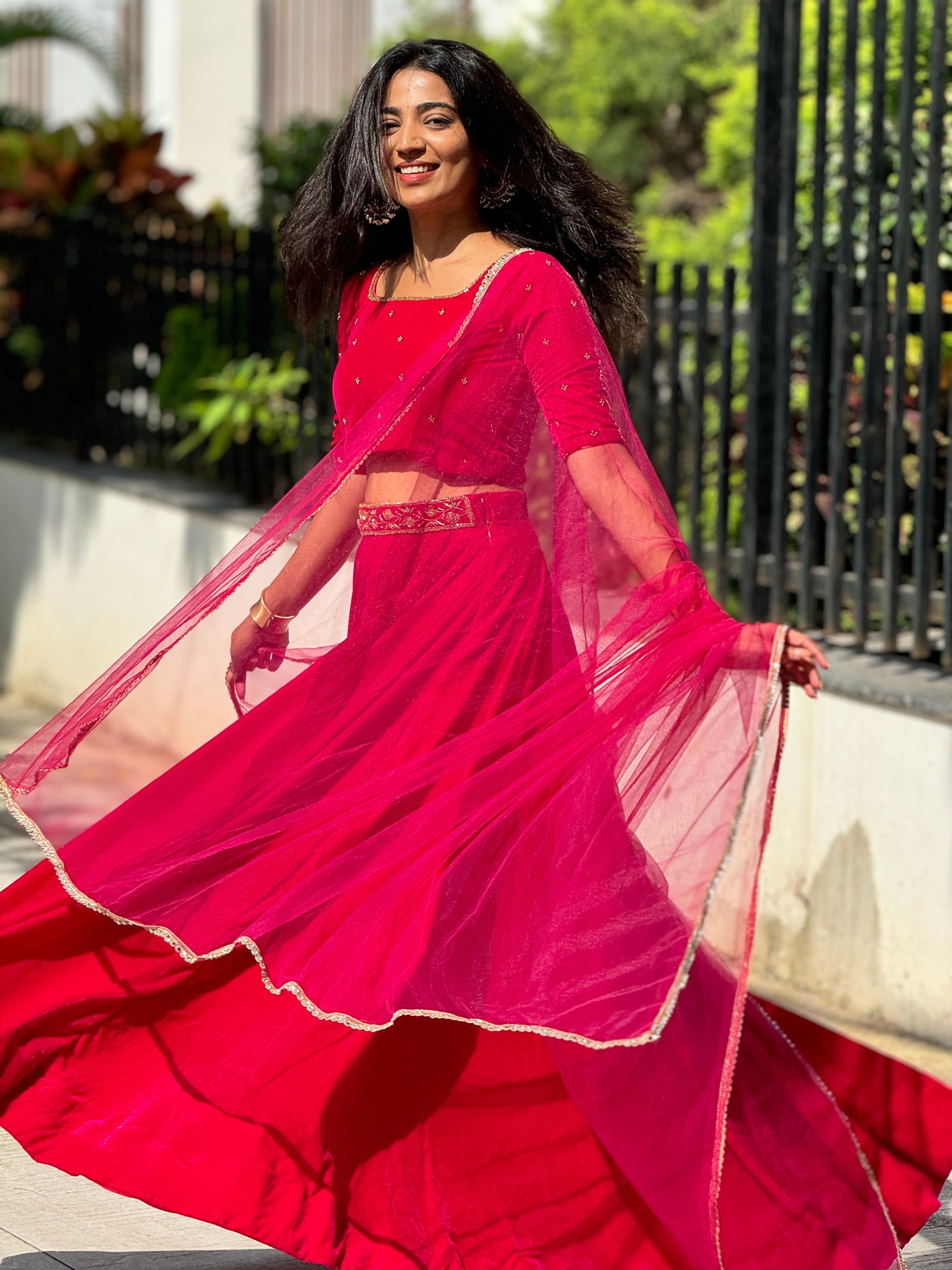 Mithra Premium Designer Lehenga Choli for Women - Elegant Indian Bridal Wear & Party Dresses - Perfect for Weddings, Festivals & Special Occasions
