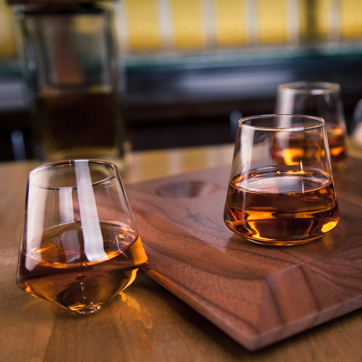 Premium Walnut Drink Carrier Tray - Handcrafted 10
