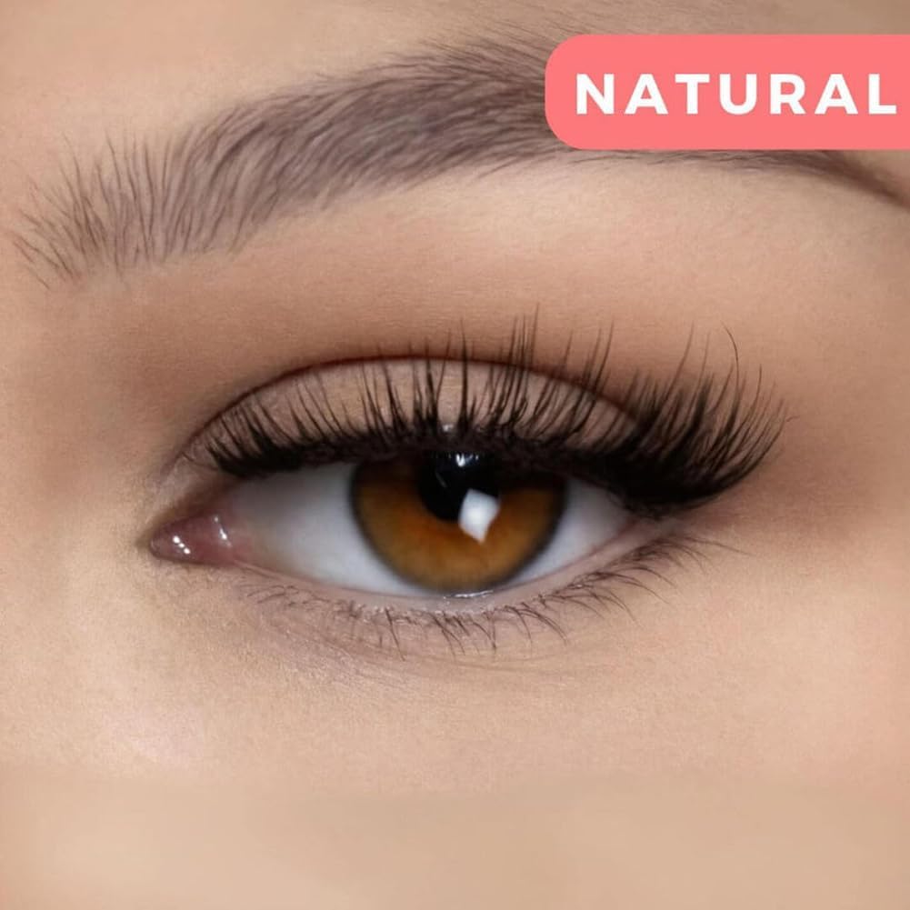 Lumilux Brillash Magnetic Eyelash Kit - Reusable No Glue False Lashes with Applicator - Natural Looking Eyelash Extensions for Daily Wear & Special Occasions