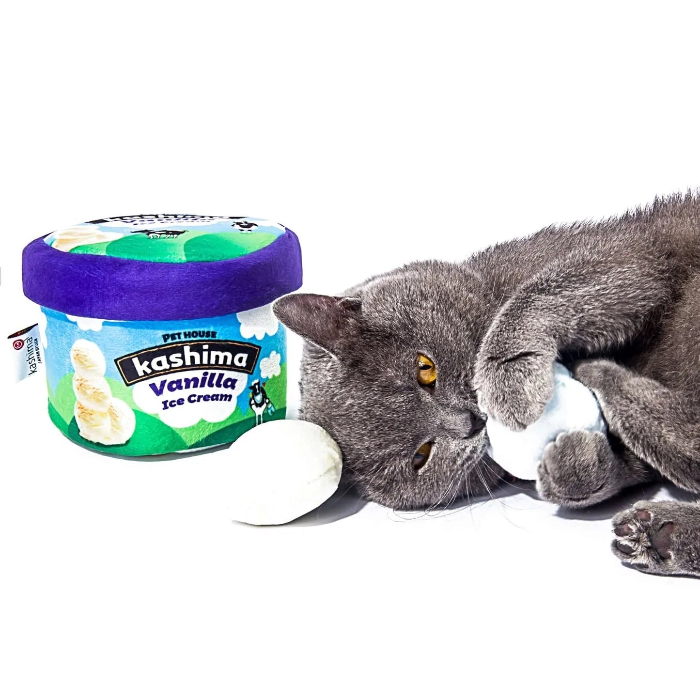 Durable Kashima Chew-Resistant Dog Toy - Ice Cream Shaped Pet Chew Bone for Aggressive Chewers | Fun Treat Toy for Puppies & Adult Dogs | Indoor & Outdoor Playtime