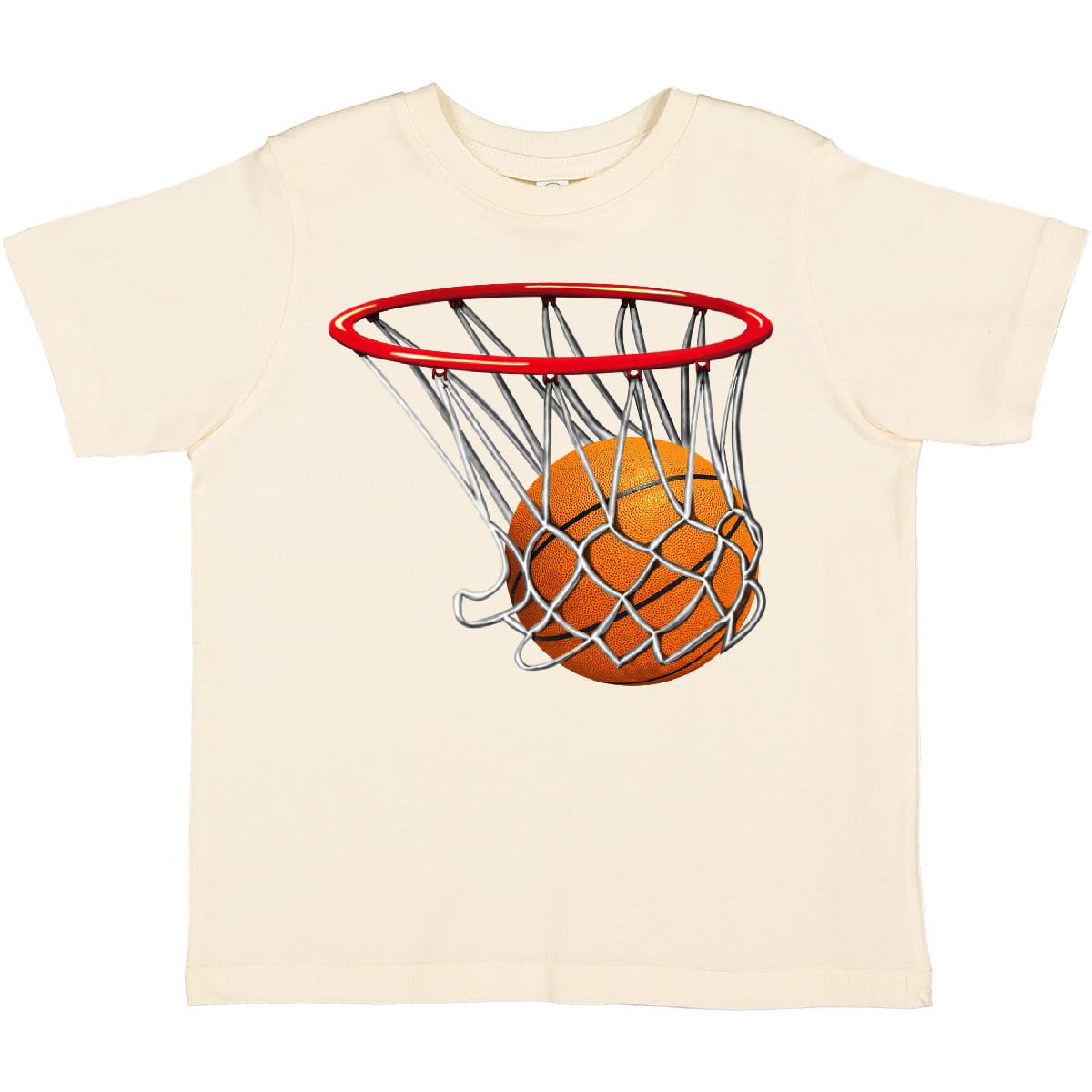 Inktastic Basketball Swish Toddler T-Shirt - Cute Basketball Graphic Tee for Boys & Girls - Soft Cotton Toddler Shirt for Playtime & Sports Activities