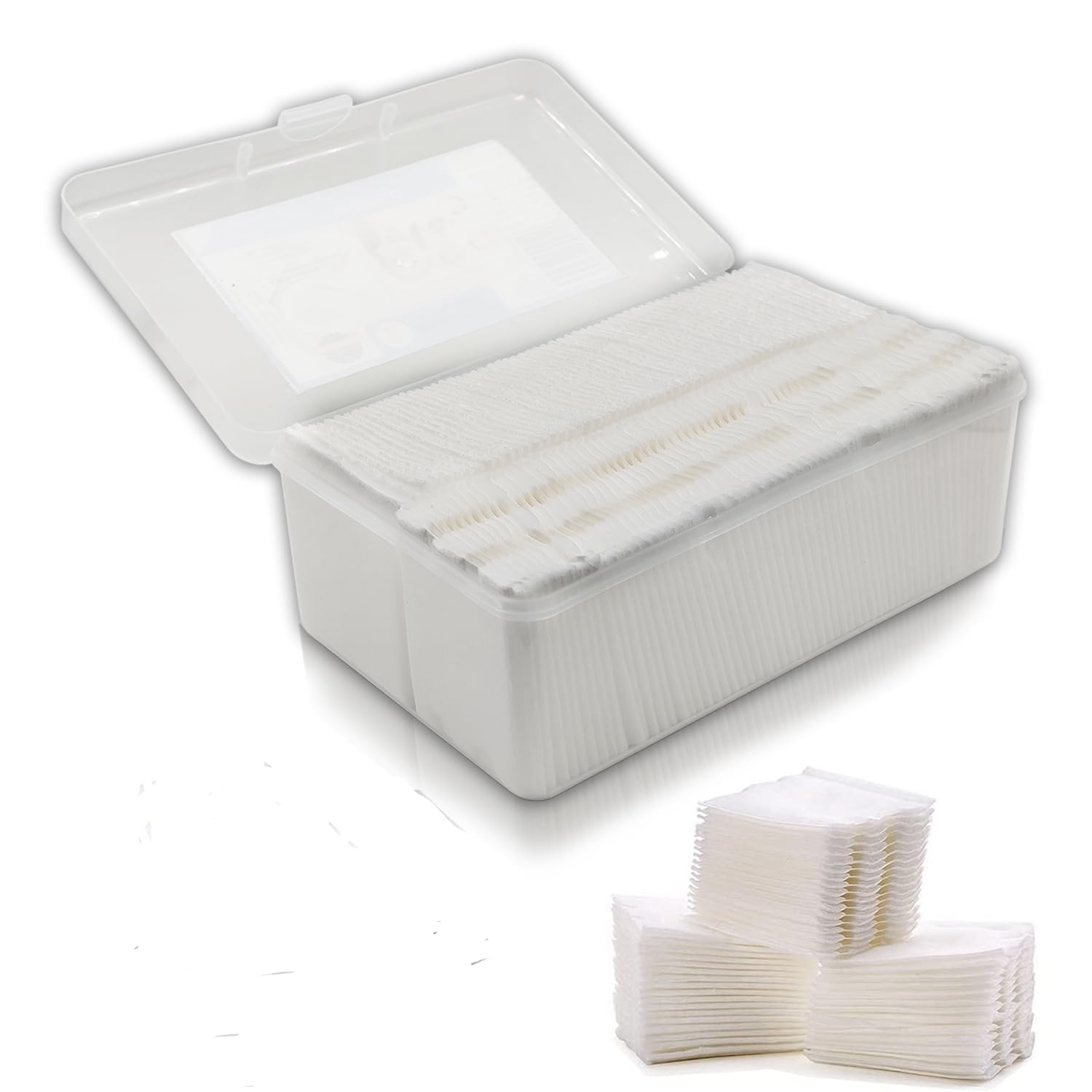 Premium Natural Cotton Makeup Pads - 222 Double-Sided Soft Facial & Eye Makeup Remover Puffs, Water-Saving Gentle Cosmetic Tools for Daily Skincare & Travel