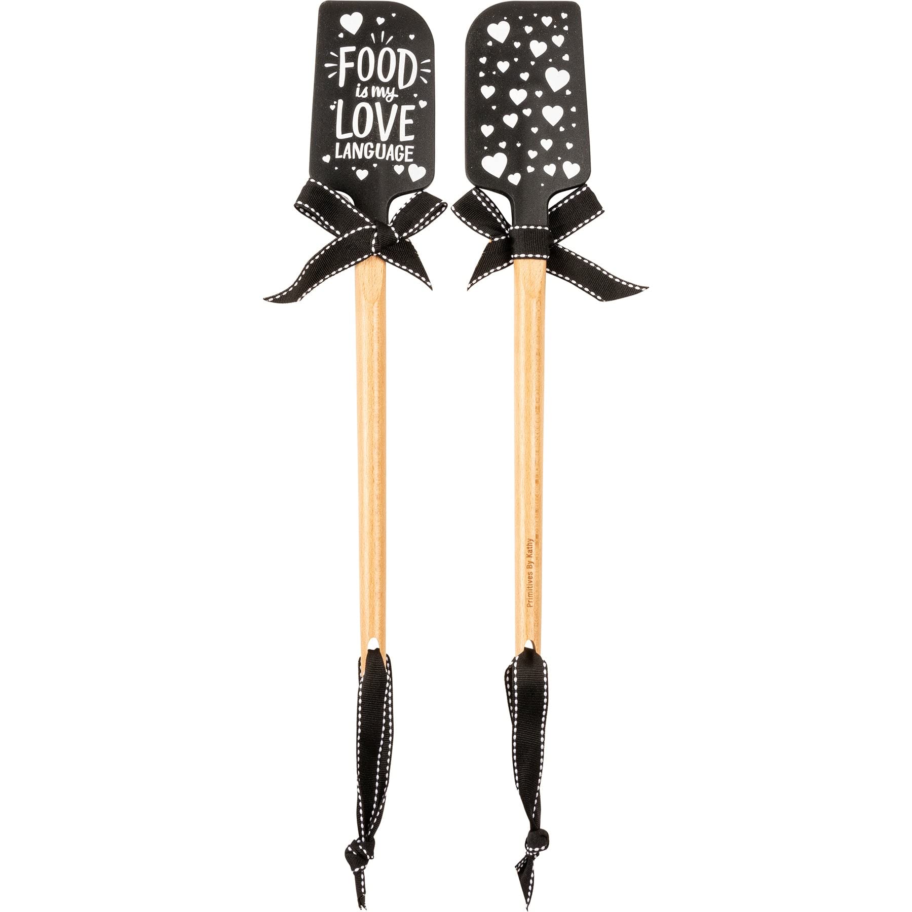 Primitives by Kathy 'Food Is My Love Language' Wooden Kitchen Spatula - Perfect for Baking, Cooking & Home Decor