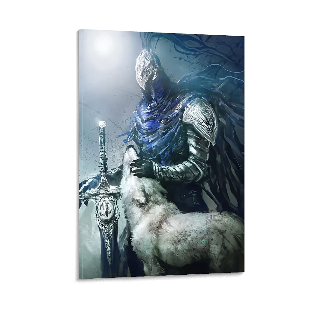 Anime Game Posters - Hitecera SIF & Artorias Canvas Wall Art (24x36 inches/60x90cm) - Premium Hanging Pictures for Bedroom, Living Room & Game Room Decor