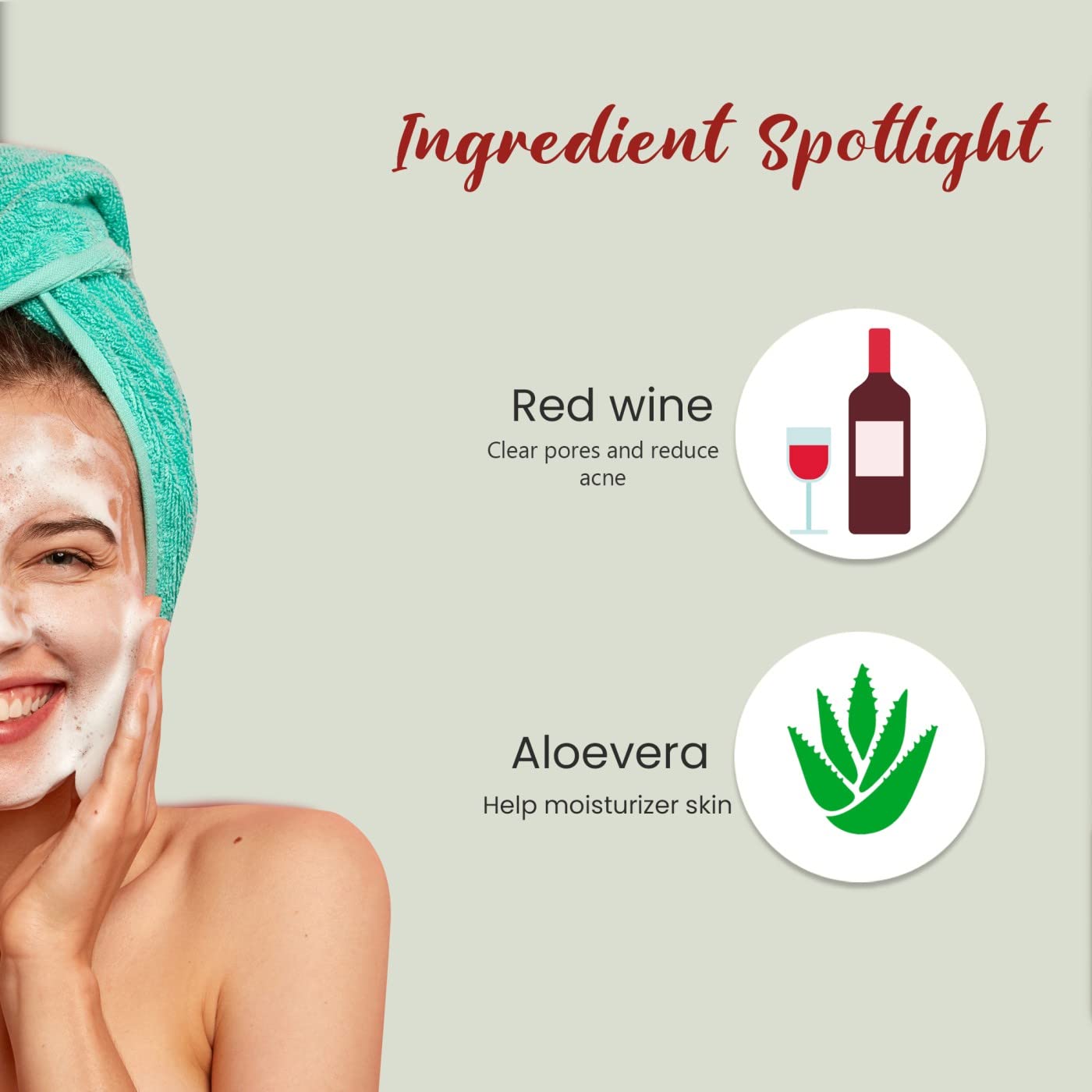 Glamveda Red Wine Anti-Aging Face Wash - Antioxidant Rich, Nourishing Facial Cleanser for Youthful Skin - Paraben & SLS Free - Pack of 2 - Perfect for Daily Skincare Routine & Anti-Wrinkle Care