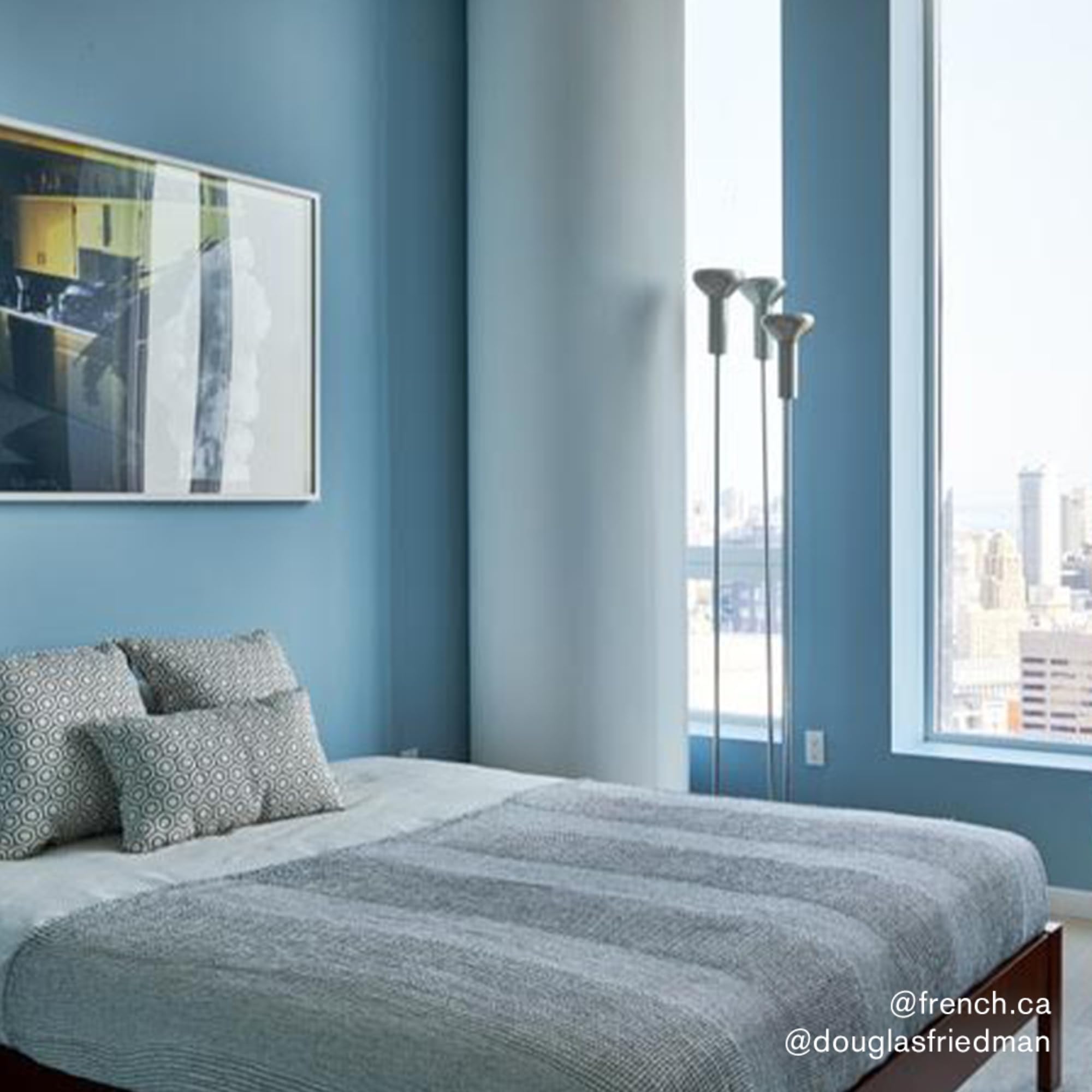 Premium Interior Paint - Standard Semi Matte, Low Sheen Finish | Self-Priming, Low VOC, Green Wise Certified | Cool Blue with Hint of Gray | 1 Gallon | Perfect for Living Rooms, Bedrooms & Home Offices