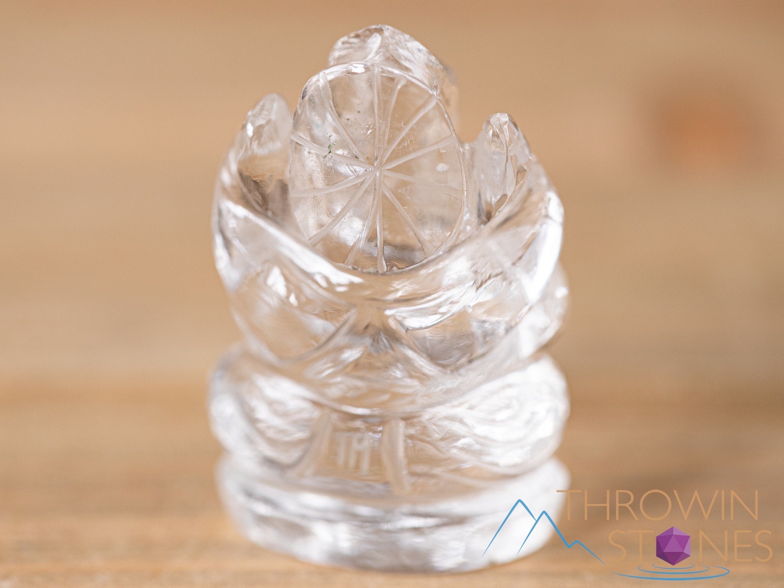 Clear Himalayan Quartz Crystal Ganesha Statue - Hand Carved Lord Ganesh Figurine for Home Decor, Spiritual Healing Crystals & Stones (40701) | Perfect for Meditation Altars, Yoga Spaces & Positive Energy Gifts